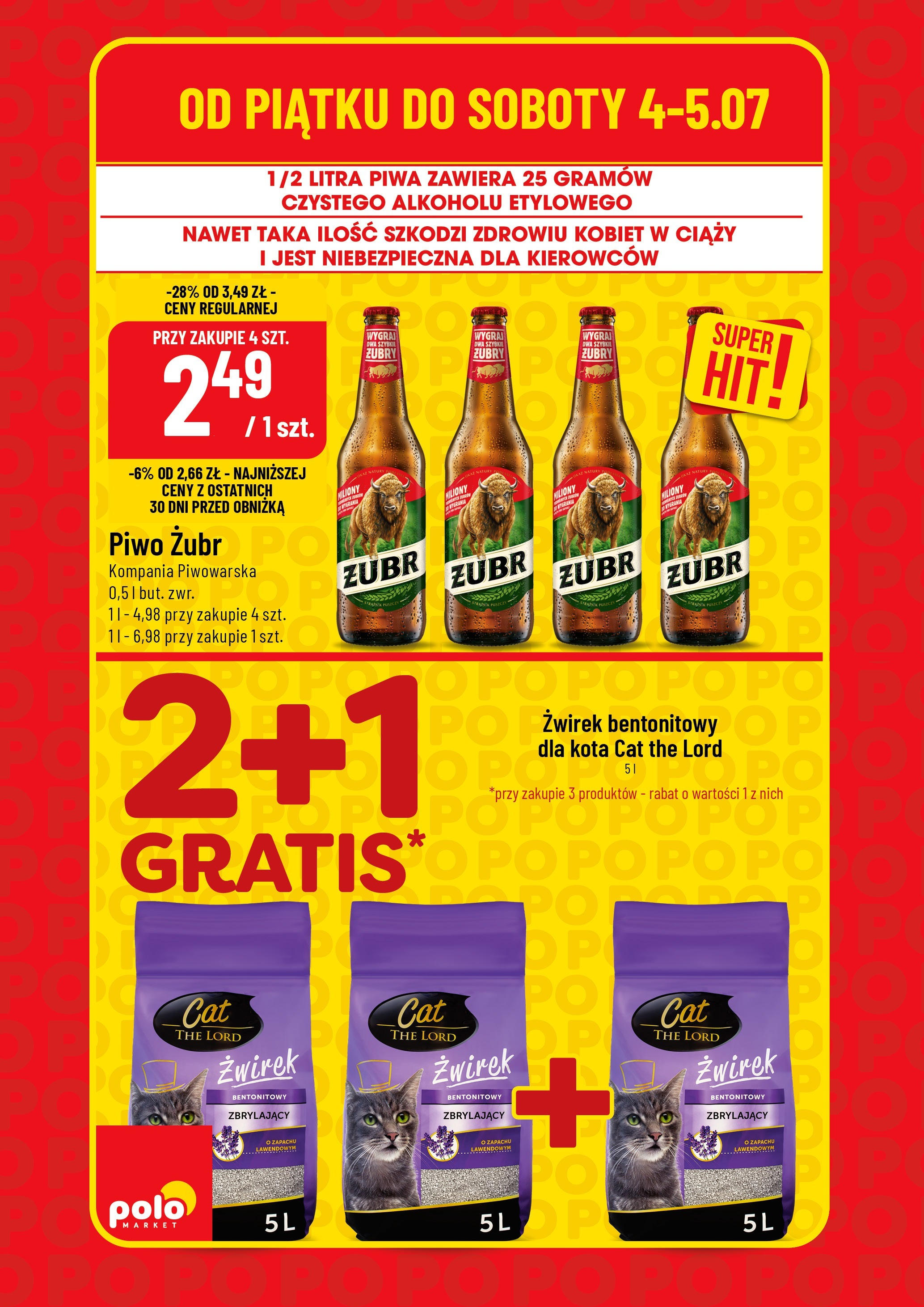 POLOmarket gazetka od jutra (03.07.2025) - Nowa PDF | Strona: 2 | Produkty: Piwo żubr, Piwo, Żwirek bentonitowy