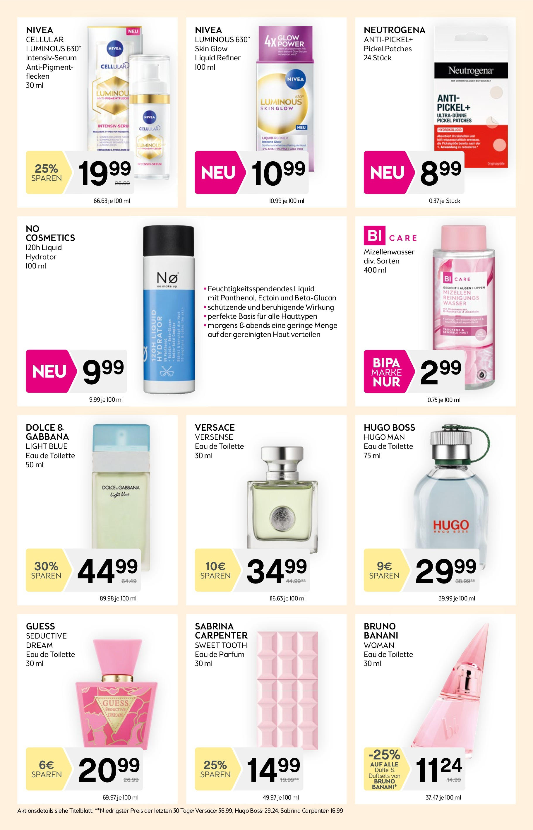 Bipa Flugblatt - Wilhelmsburg von 17.07.2025 - Aktuelle Angebote | Seite: 7 | Produkte: Wasser, Toilette, Parfüm, Mizellenwasser