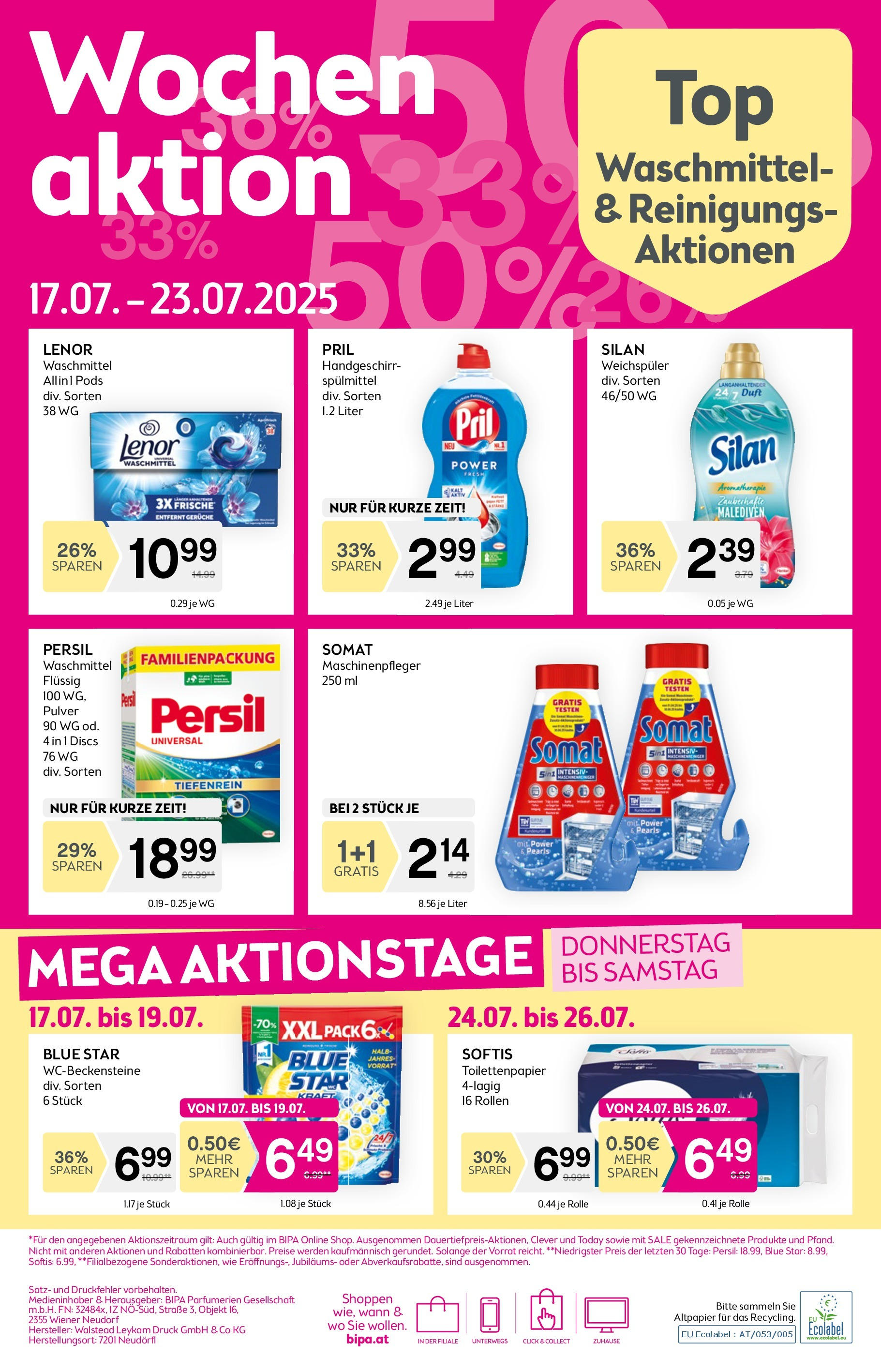 Bipa Flugblatt - Wilhelmsburg von 17.07.2025 - Aktuelle Angebote | Seite: 12 | Produkte: Duft, Weichspüler, Waschmittel