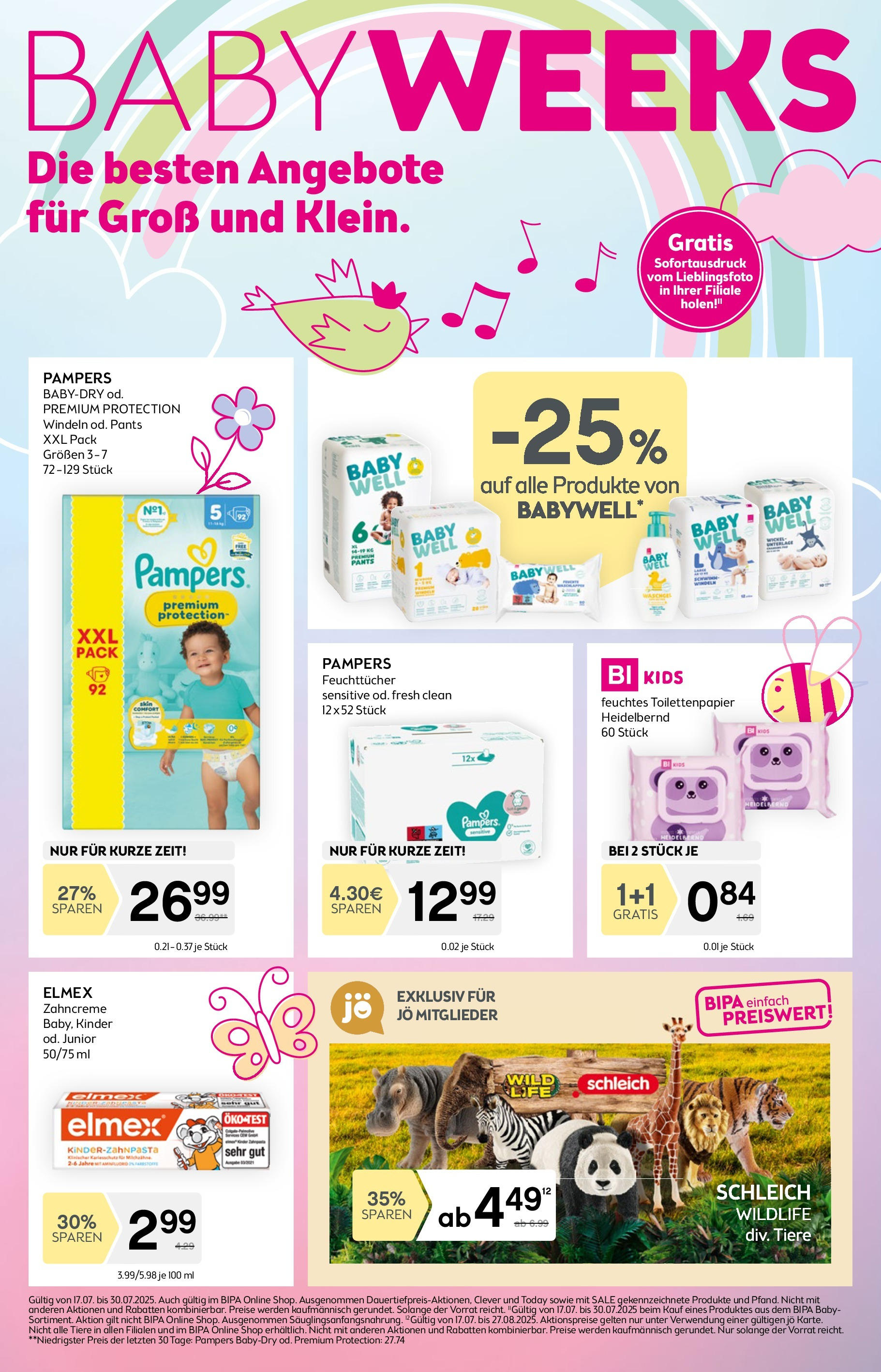 Bipa Flugblatt - Wilhelmsburg von 17.07.2025 - Aktuelle Angebote | Seite: 13 | Produkte: Pampers
