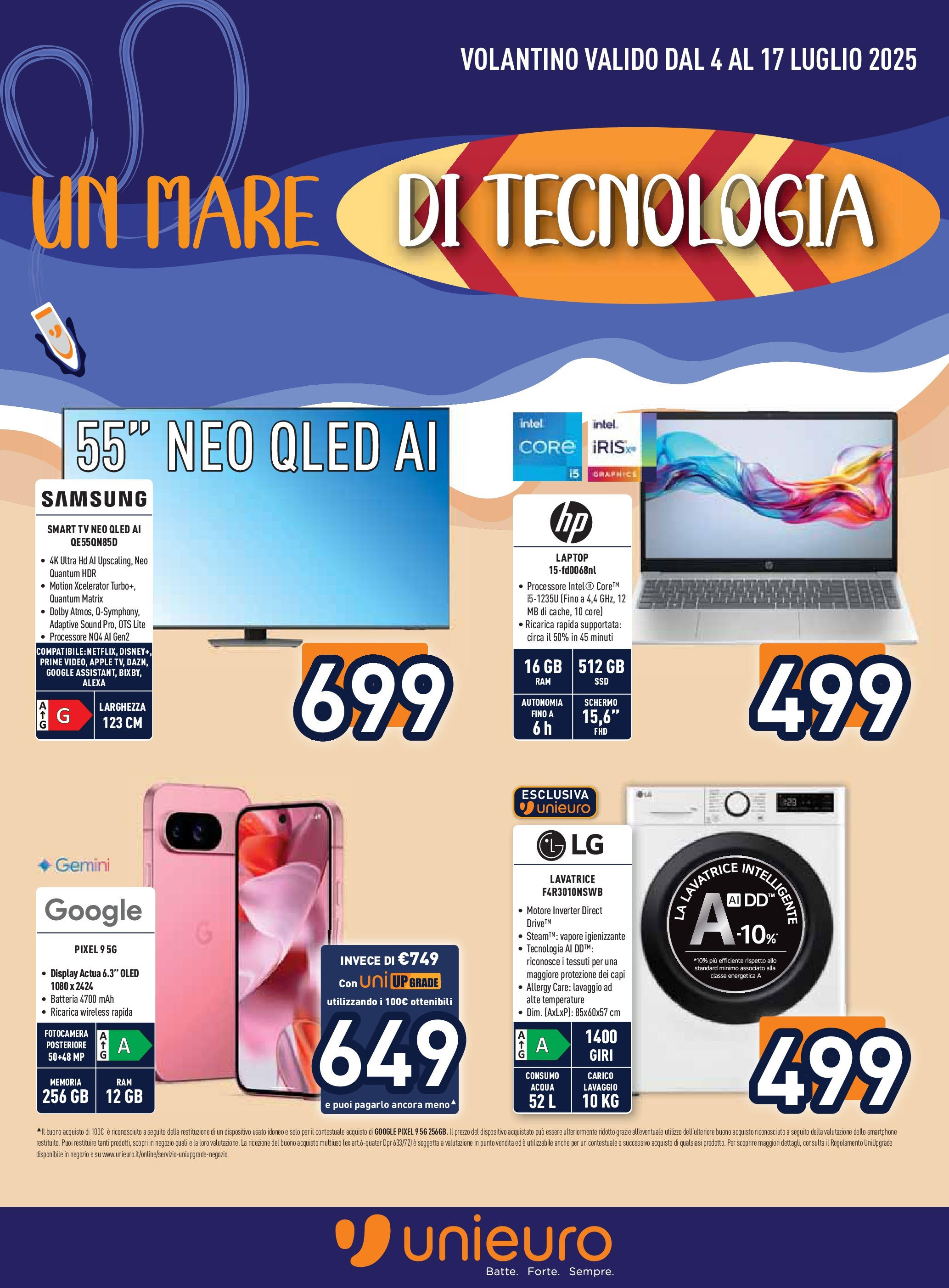 Volantino Unieuro valido da 03/07/2025 numero di pagina 1
