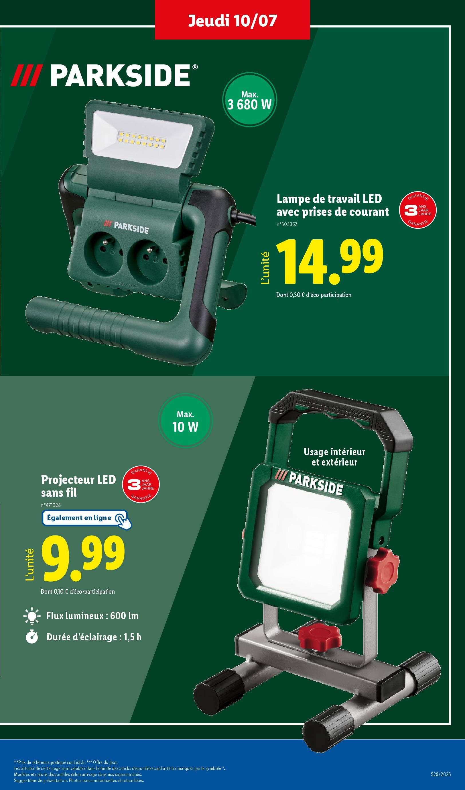 Catalogue LIDL du 09/07/2025 | Promo prospectus en ligne | Page: 33 | Produits: Prises, Lampe, Projecteur Catalogue LIDL du 09/07/2025 | Promo prospectus en ligne | Page: 33 | Produits: Prises, Lampe, Projecteur