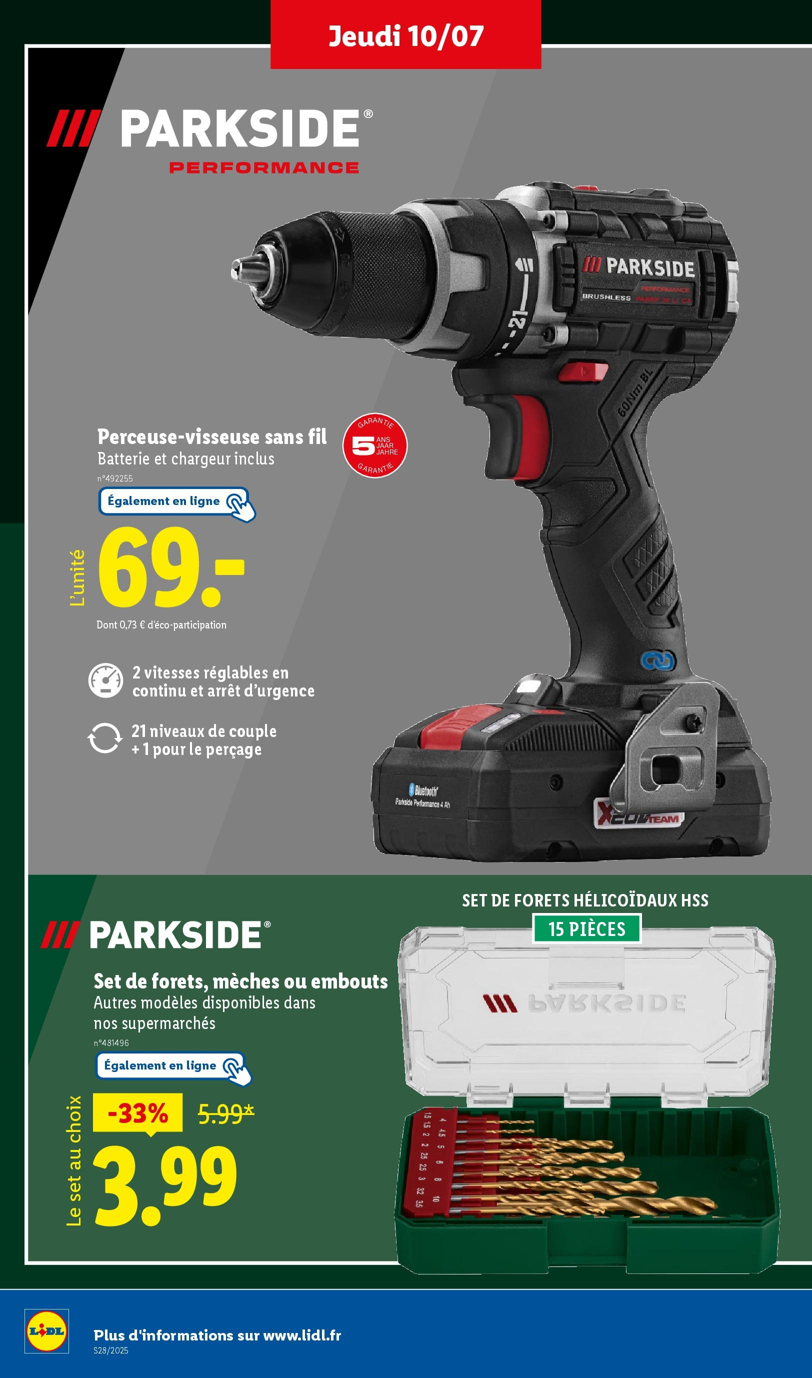Catalogue LIDL du 09/07/2025 | Promo prospectus en ligne | Page: 36 | Produits: Batterie Catalogue LIDL du 09/07/2025 | Promo prospectus en ligne | Page: 36 | Produits: Batterie