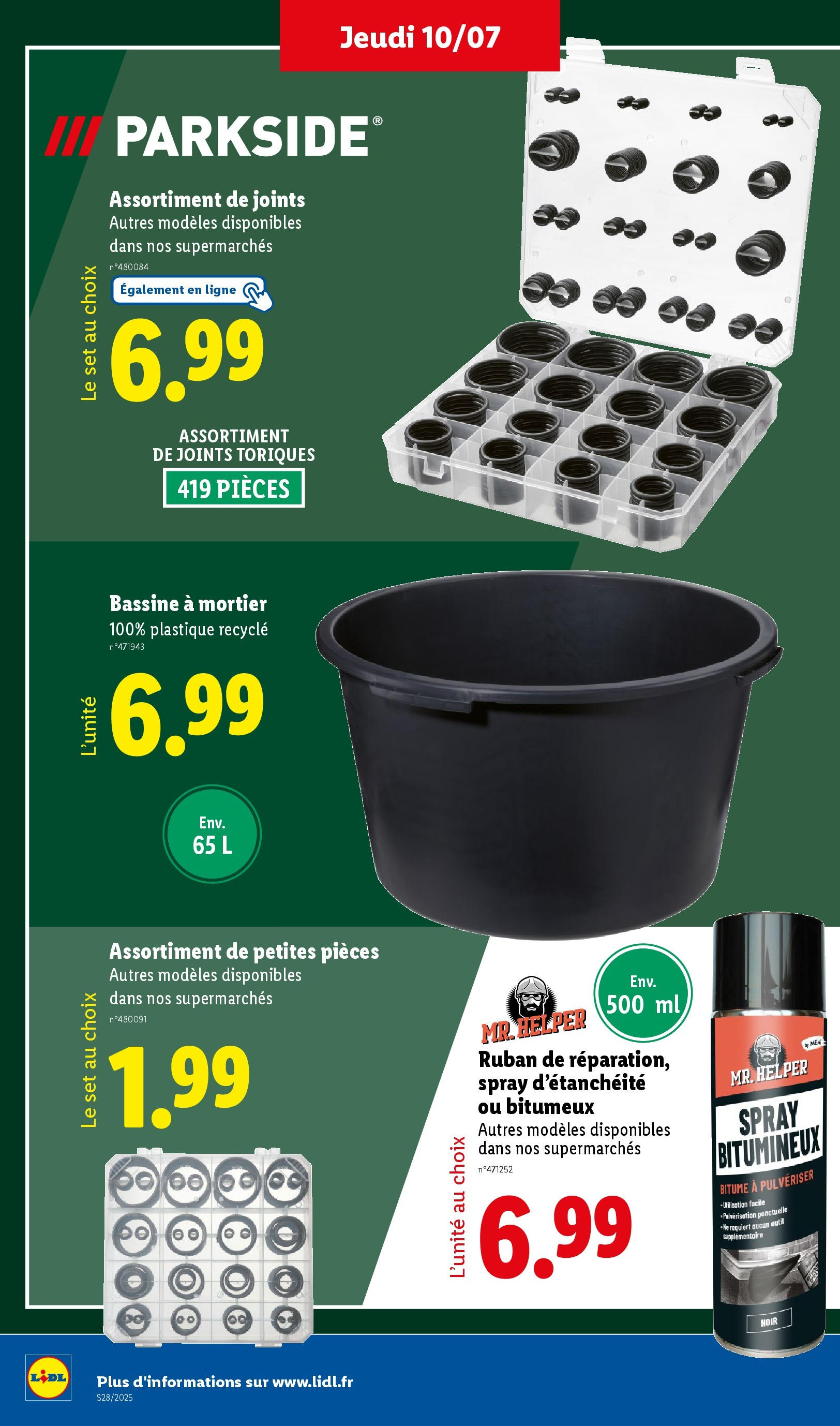 Catalogue LIDL du 09/07/2025 | Promo prospectus en ligne | Page: 38 | Produits: Bassine, Mortier Catalogue LIDL du 09/07/2025 | Promo prospectus en ligne | Page: 38 | Produits: Bassine, Mortier