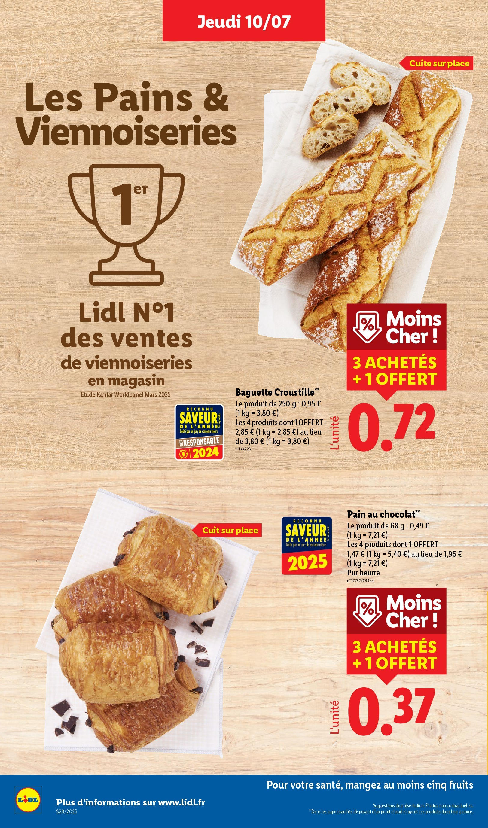 Catalogue LIDL du 09/07/2025 | Promo prospectus en ligne | Page: 8 | Produits: Pain au chocolat, Beurre, Pain, Chocolat Catalogue LIDL du 09/07/2025 | Promo prospectus en ligne | Page: 8 | Produits: Pain au chocolat, Beurre, Pain, Chocolat