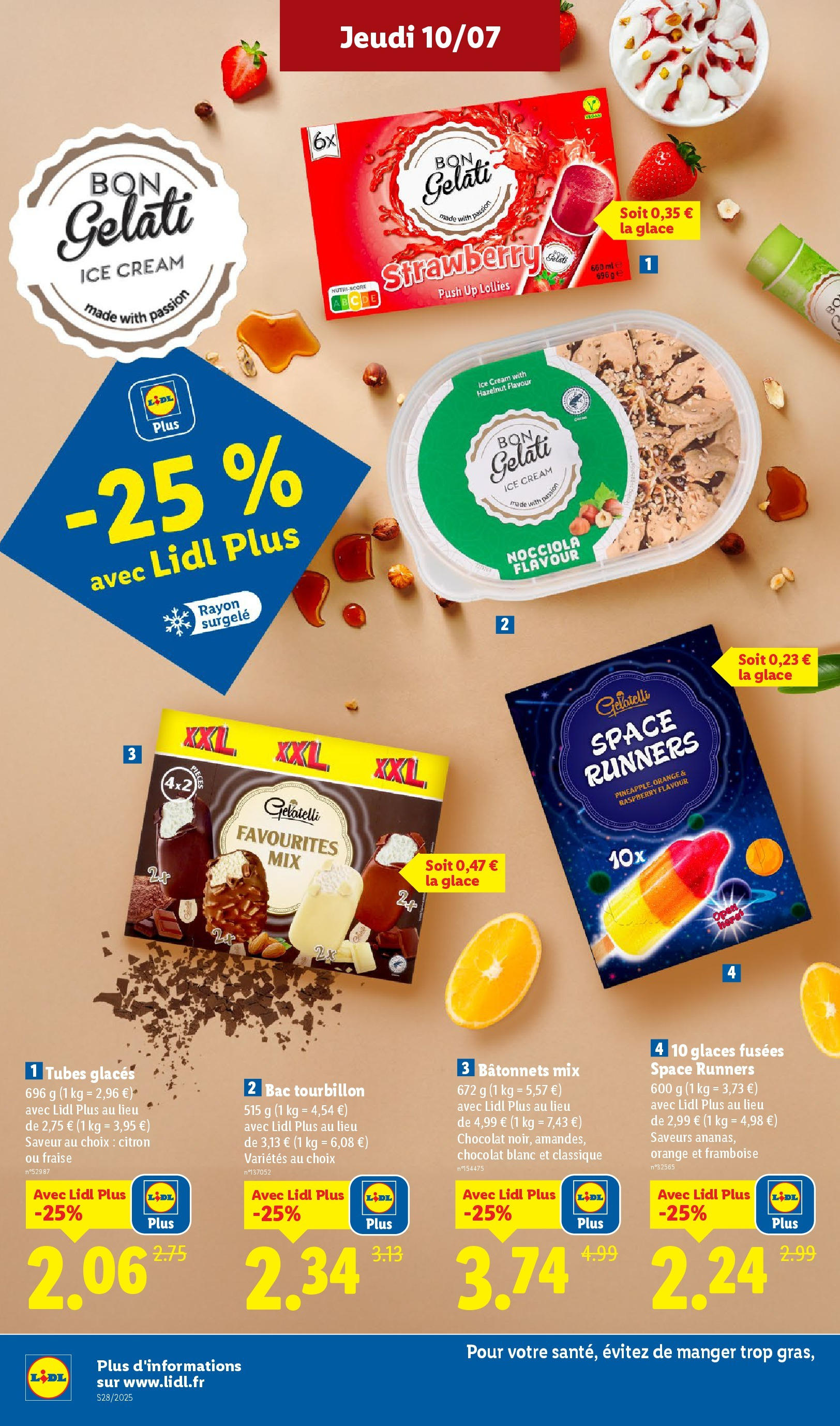 Catalogue LIDL du 09/07/2025 | Promo prospectus en ligne | Page: 10 | Produits: Glaces, Citron, Orange, Chocolat Catalogue LIDL du 09/07/2025 | Promo prospectus en ligne | Page: 10 | Produits: Glaces, Citron, Orange, Chocolat