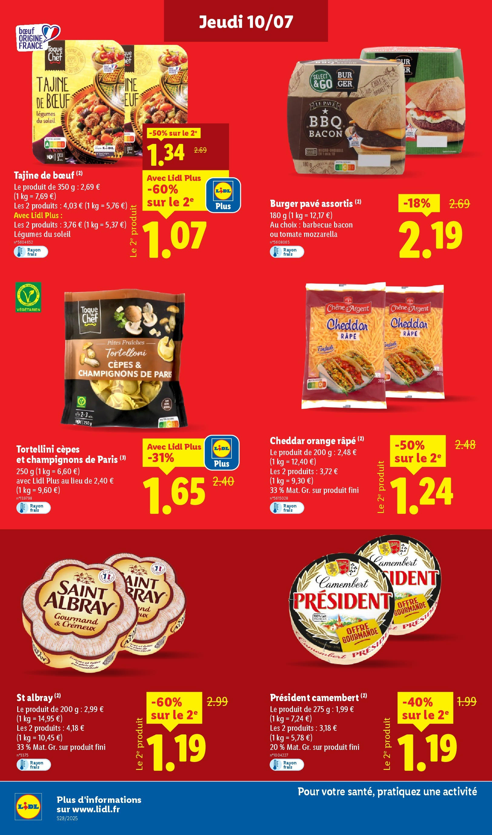 Catalogue LIDL du 09/07/2025 | Promo prospectus en ligne | Page: 12 | Produits: Pâtes fraîches, Lait, Pâtes, Camembert Catalogue LIDL du 09/07/2025 | Promo prospectus en ligne | Page: 12 | Produits: Pâtes fraîches, Lait, Pâtes, Camembert
