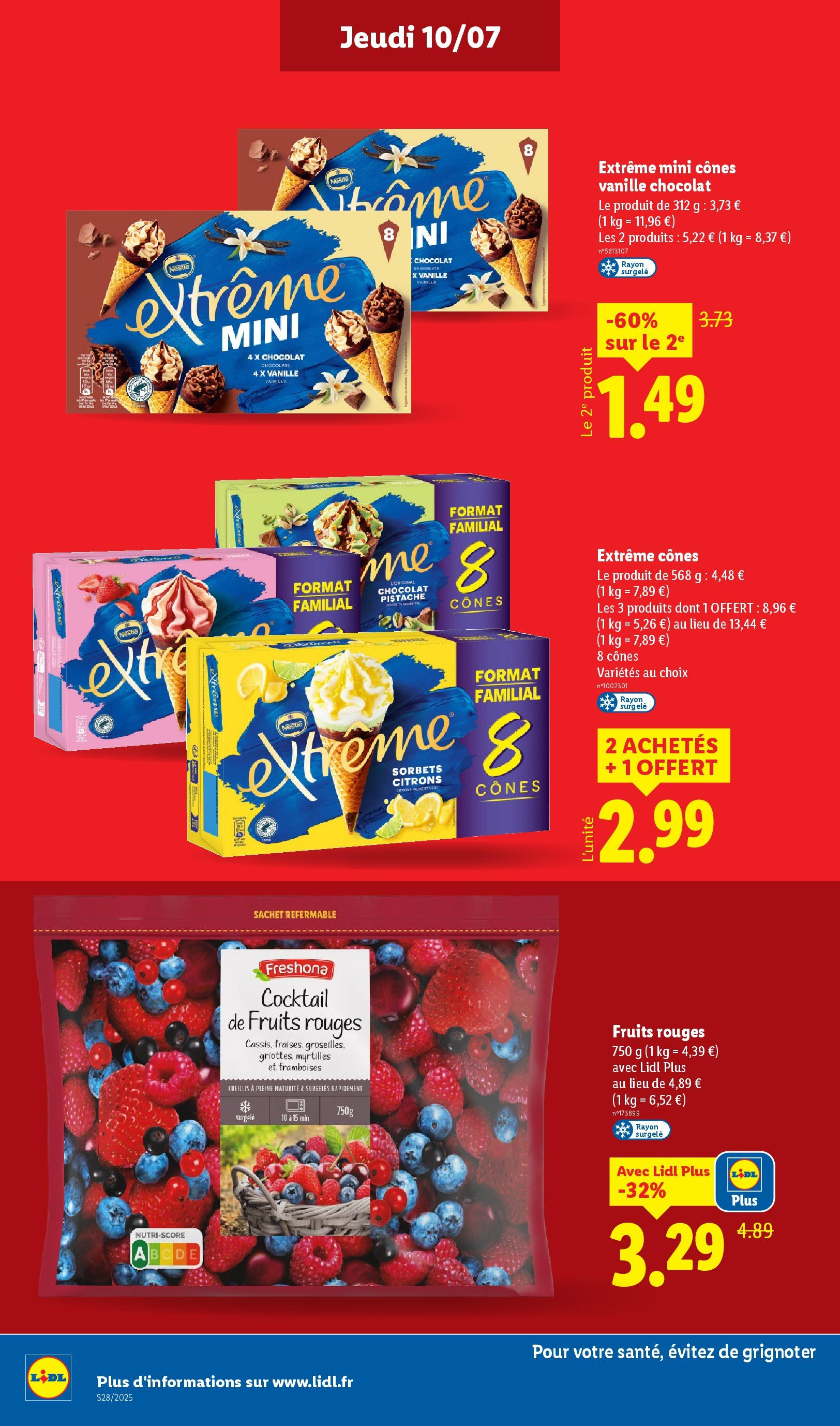Catalogue LIDL du 09/07/2025 | Promo prospectus en ligne | Page: 14 | Produits: Myrtilles, Cônes, Chocolat Catalogue LIDL du 09/07/2025 | Promo prospectus en ligne | Page: 14 | Produits: Myrtilles, Cônes, Chocolat