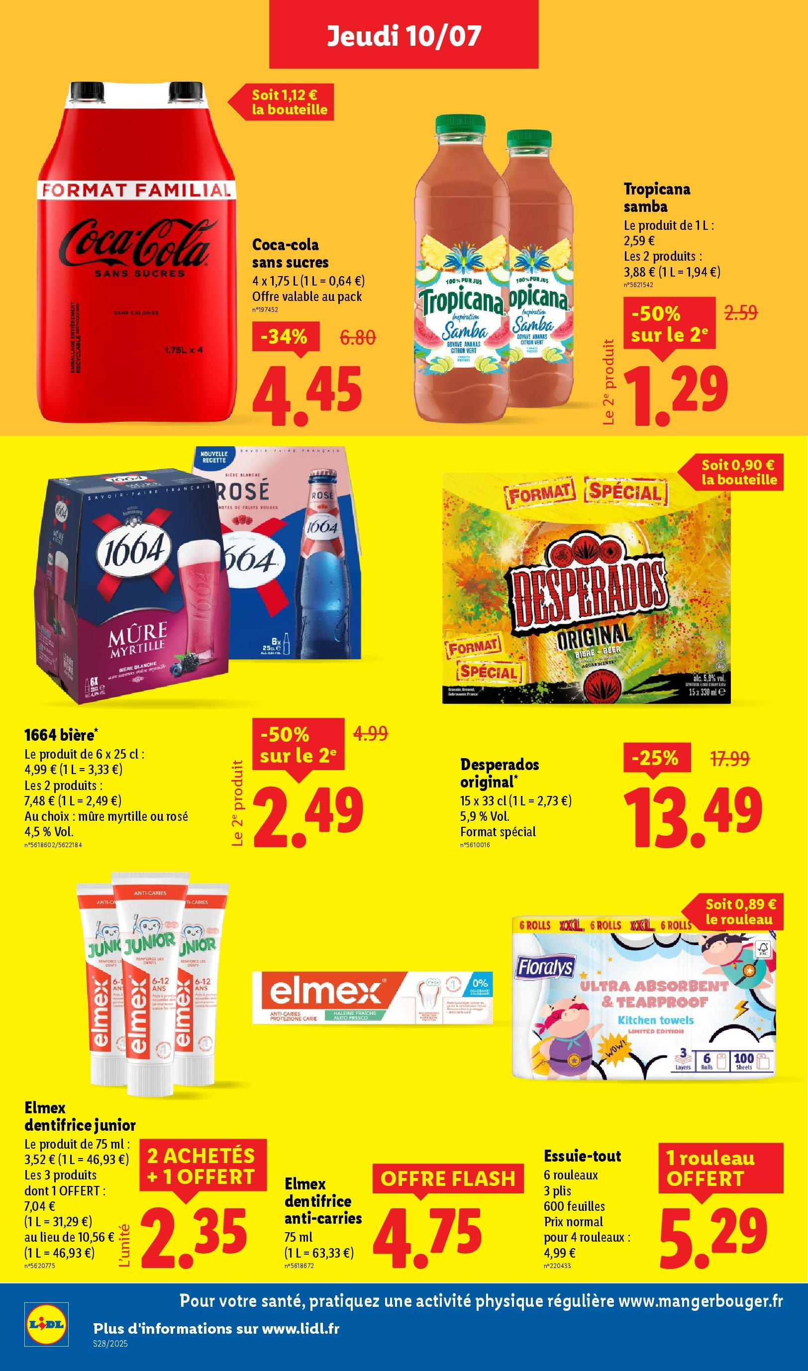 Catalogue LIDL du 09/07/2025 | Promo prospectus en ligne | Page: 24 | Produits: Desperados, Citron, Dentifrice, Jus Catalogue LIDL du 09/07/2025 | Promo prospectus en ligne | Page: 24 | Produits: Desperados, Citron, Dentifrice, Jus