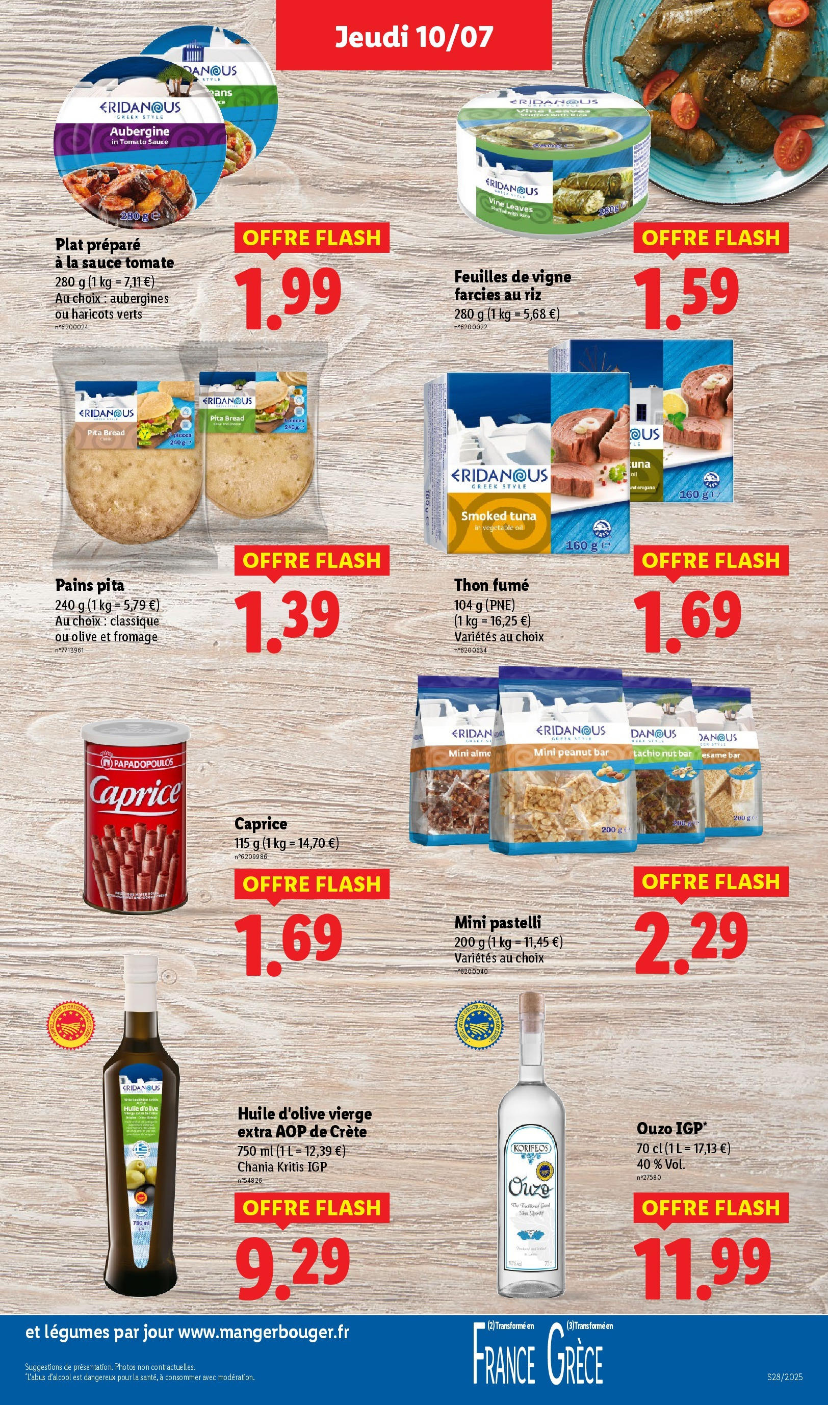 Catalogue LIDL du 09/07/2025 | Promo prospectus en ligne | Page: 27 | Produits: Ouzo, Olive, Aubergine, Crête Catalogue LIDL du 09/07/2025 | Promo prospectus en ligne | Page: 27 | Produits: Ouzo, Olive, Aubergine, Crête