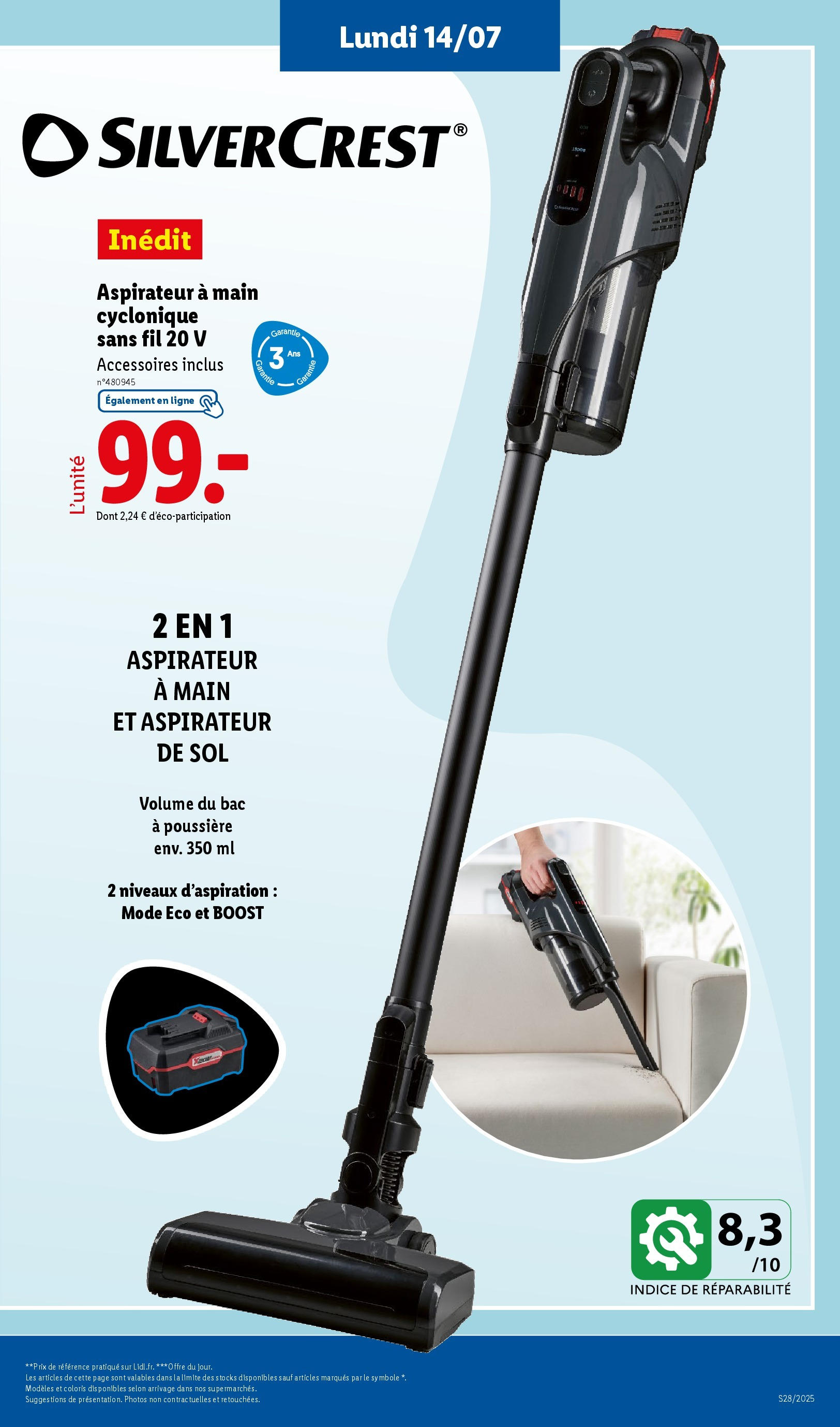 Catalogue LIDL du 09/07/2025 | Promo prospectus en ligne | Page: 53 | Produits: Aspirateur Catalogue LIDL du 09/07/2025 | Promo prospectus en ligne | Page: 53 | Produits: Aspirateur