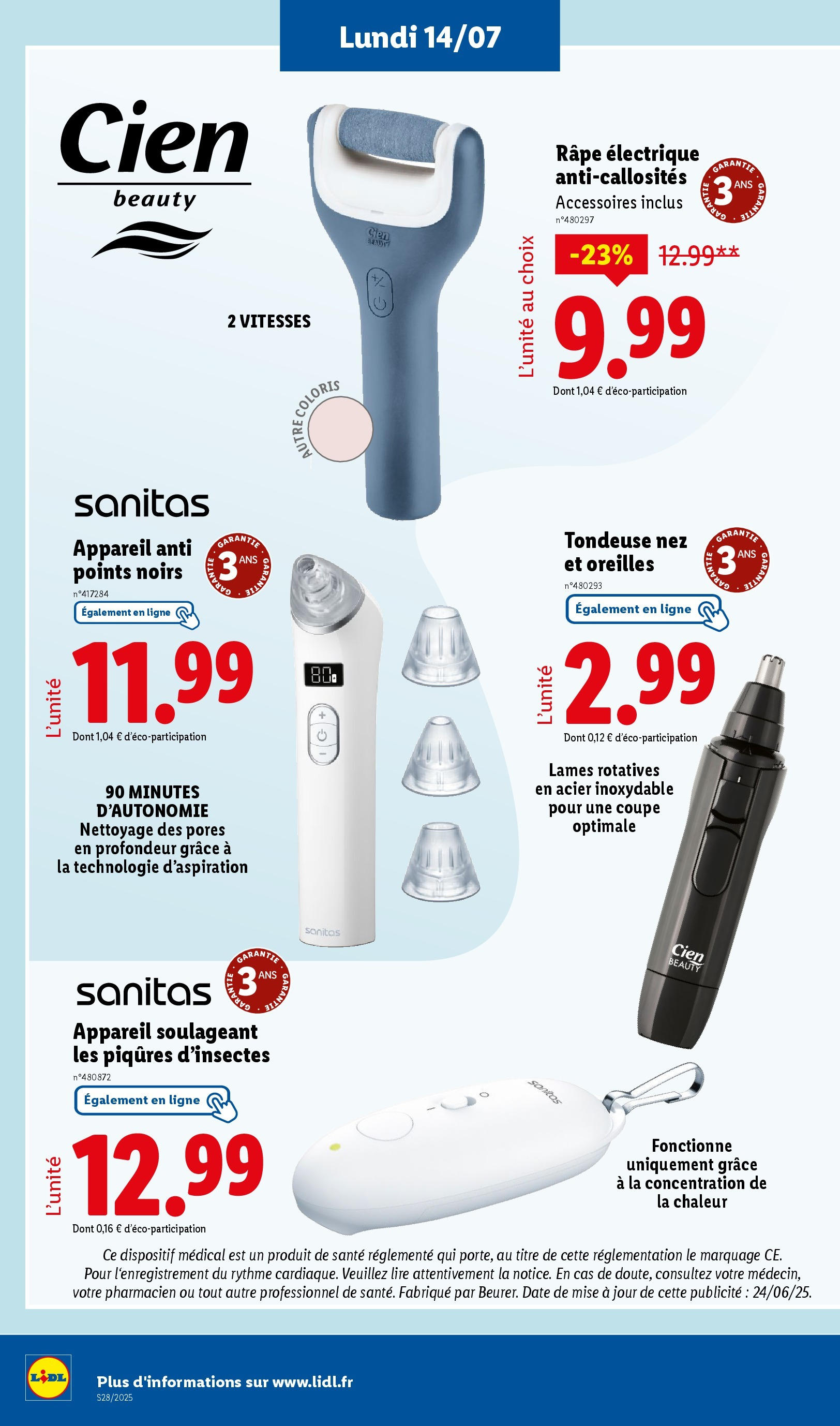 Catalogue LIDL du 09/07/2025 | Promo prospectus en ligne | Page: 56 | Produits: Râpe électrique, Tondeuse, Sanitas Appareil Catalogue LIDL du 09/07/2025 | Promo prospectus en ligne | Page: 56 | Produits: Râpe électrique, Tondeuse, Sanitas Appareil