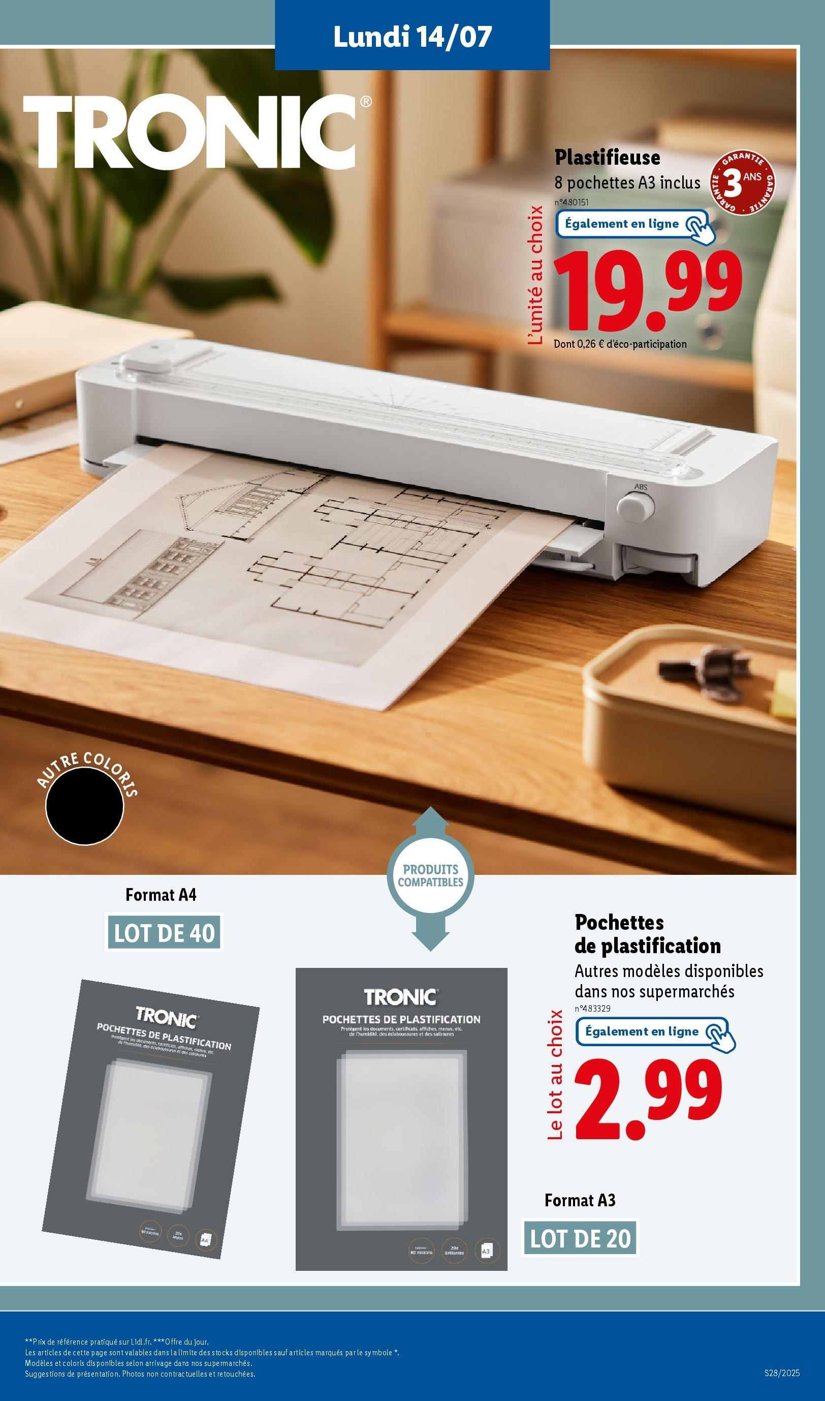 Catalogue LIDL du 09/07/2025 | Promo prospectus en ligne | Page: 59 | Produits: Plastifieuse Catalogue LIDL du 09/07/2025 | Promo prospectus en ligne | Page: 59 | Produits: Plastifieuse