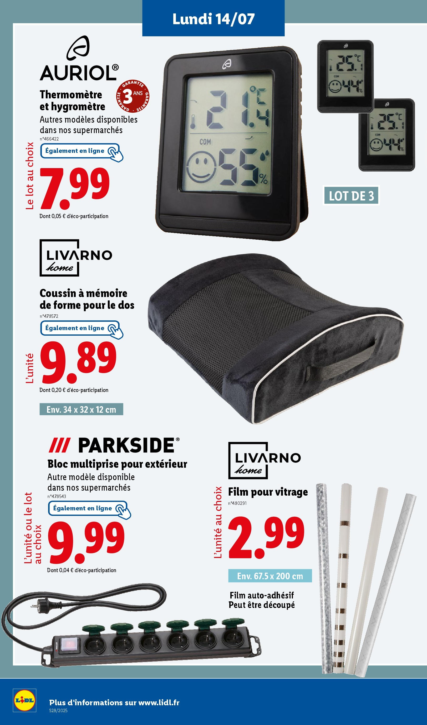Catalogue LIDL du 09/07/2025 | Promo prospectus en ligne | Page: 62 | Produits: Thermomètre Catalogue LIDL du 09/07/2025 | Promo prospectus en ligne | Page: 62 | Produits: Thermomètre