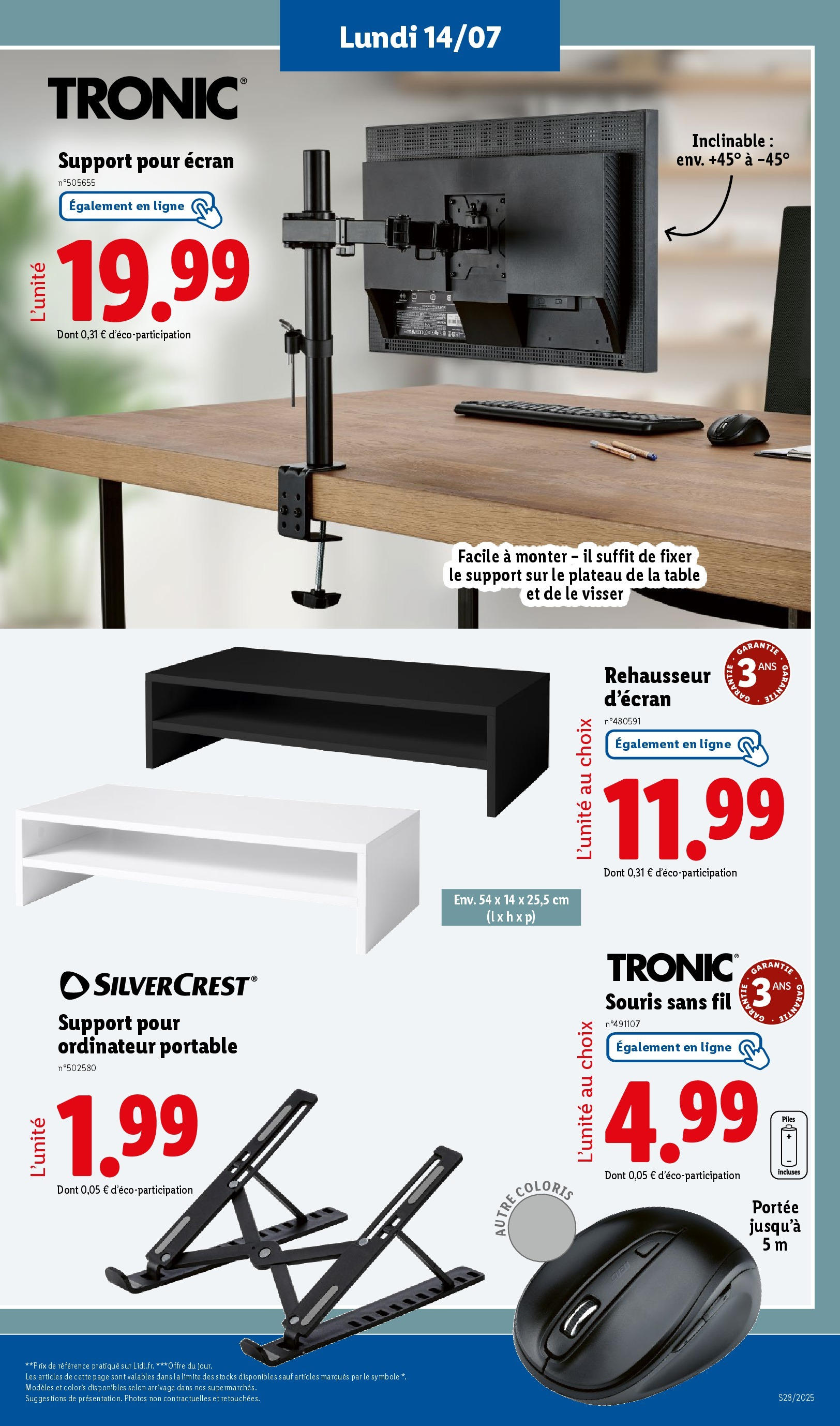 Catalogue LIDL du 09/07/2025 | Promo prospectus en ligne | Page: 63 | Produits: Rehausseur, Table, Portable, Piles Catalogue LIDL du 09/07/2025 | Promo prospectus en ligne | Page: 63 | Produits: Rehausseur, Table, Portable, Piles