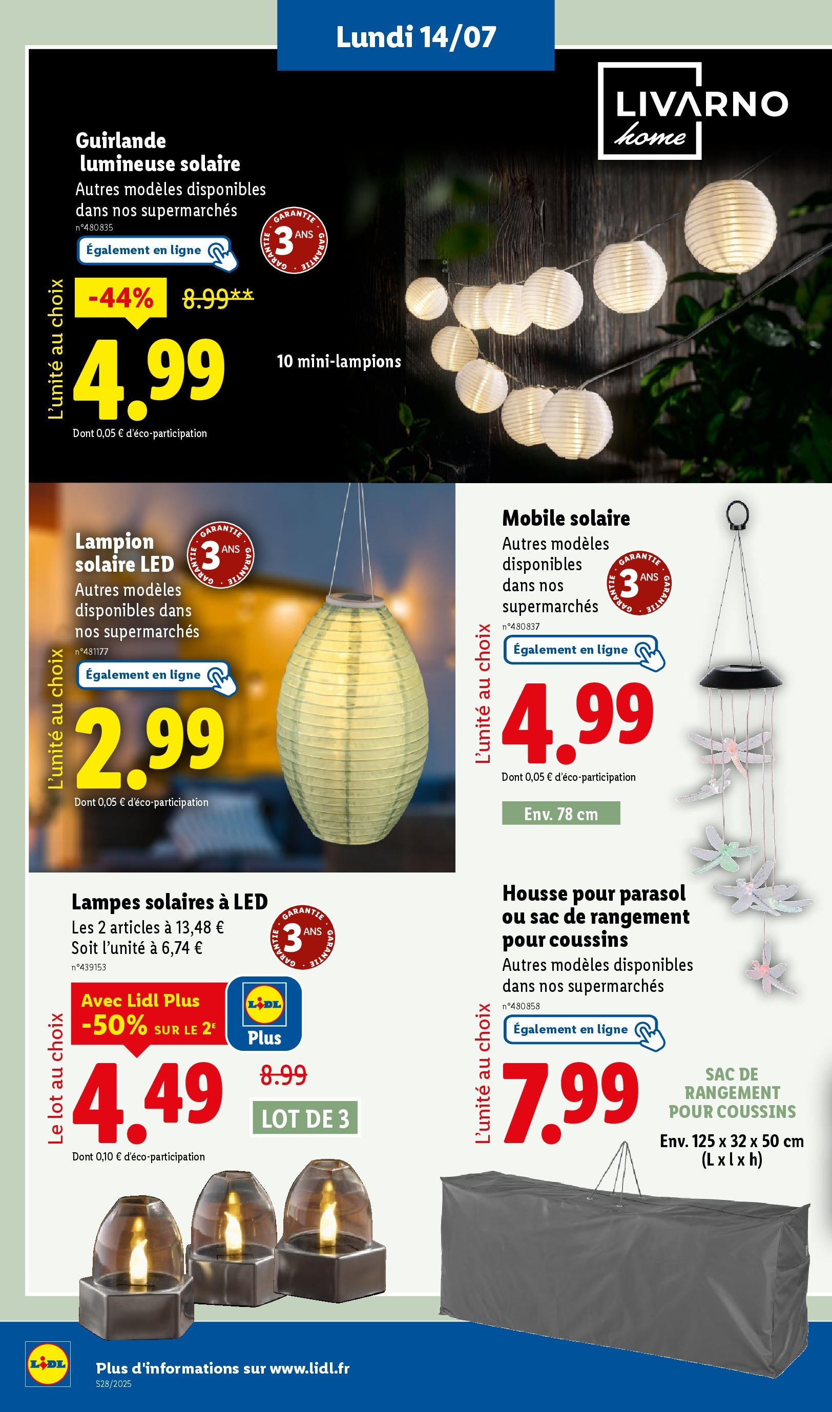 Catalogue LIDL du 09/07/2025 | Promo prospectus en ligne | Page: 64 | Produits: Sac, Guirlande lumineuse, Parasol Catalogue LIDL du 09/07/2025 | Promo prospectus en ligne | Page: 64 | Produits: Sac, Guirlande lumineuse, Parasol
