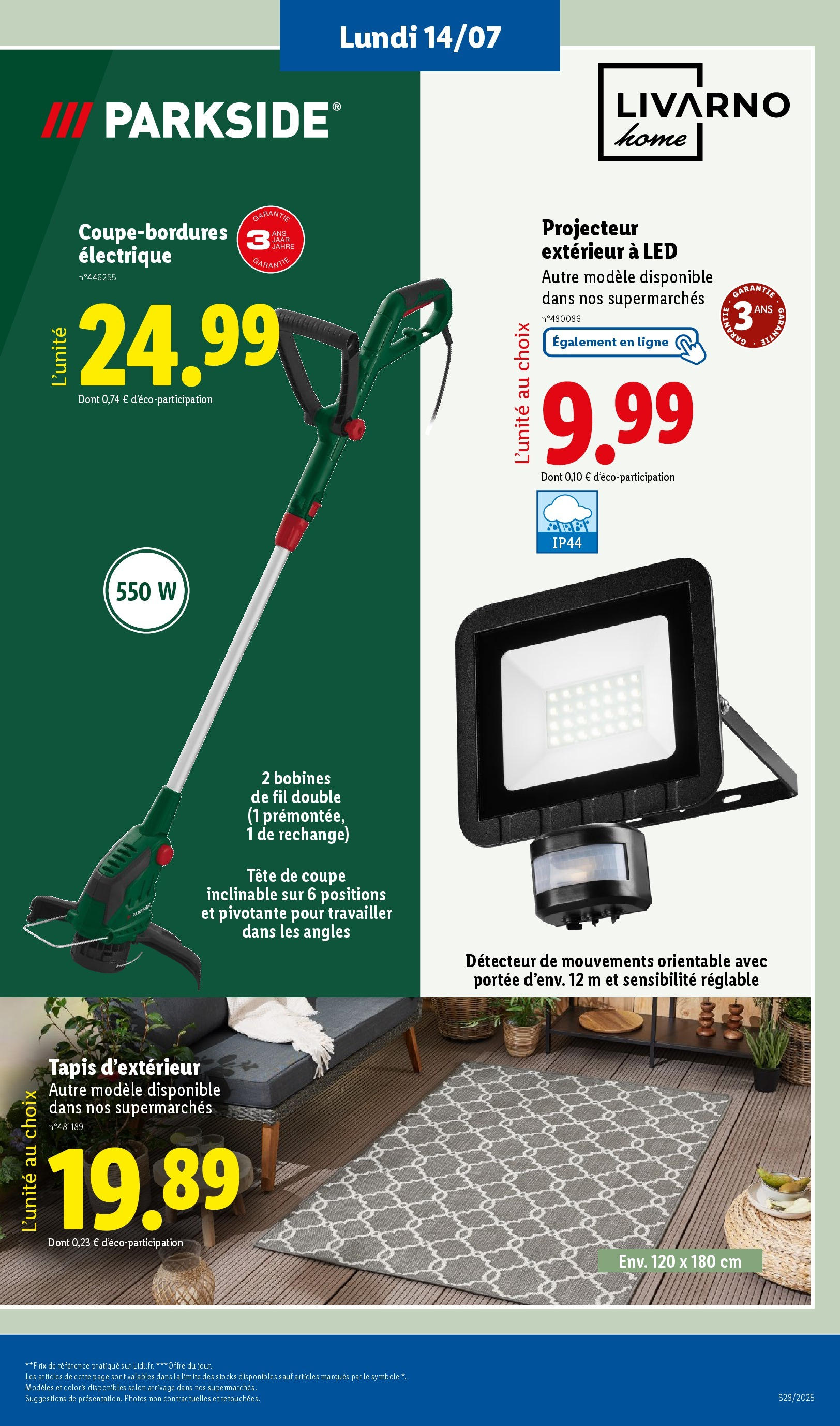 Catalogue LIDL du 09/07/2025 | Promo prospectus en ligne | Page: 65 | Produits: Tapis, Projecteur Catalogue LIDL du 09/07/2025 | Promo prospectus en ligne | Page: 65 | Produits: Tapis, Projecteur