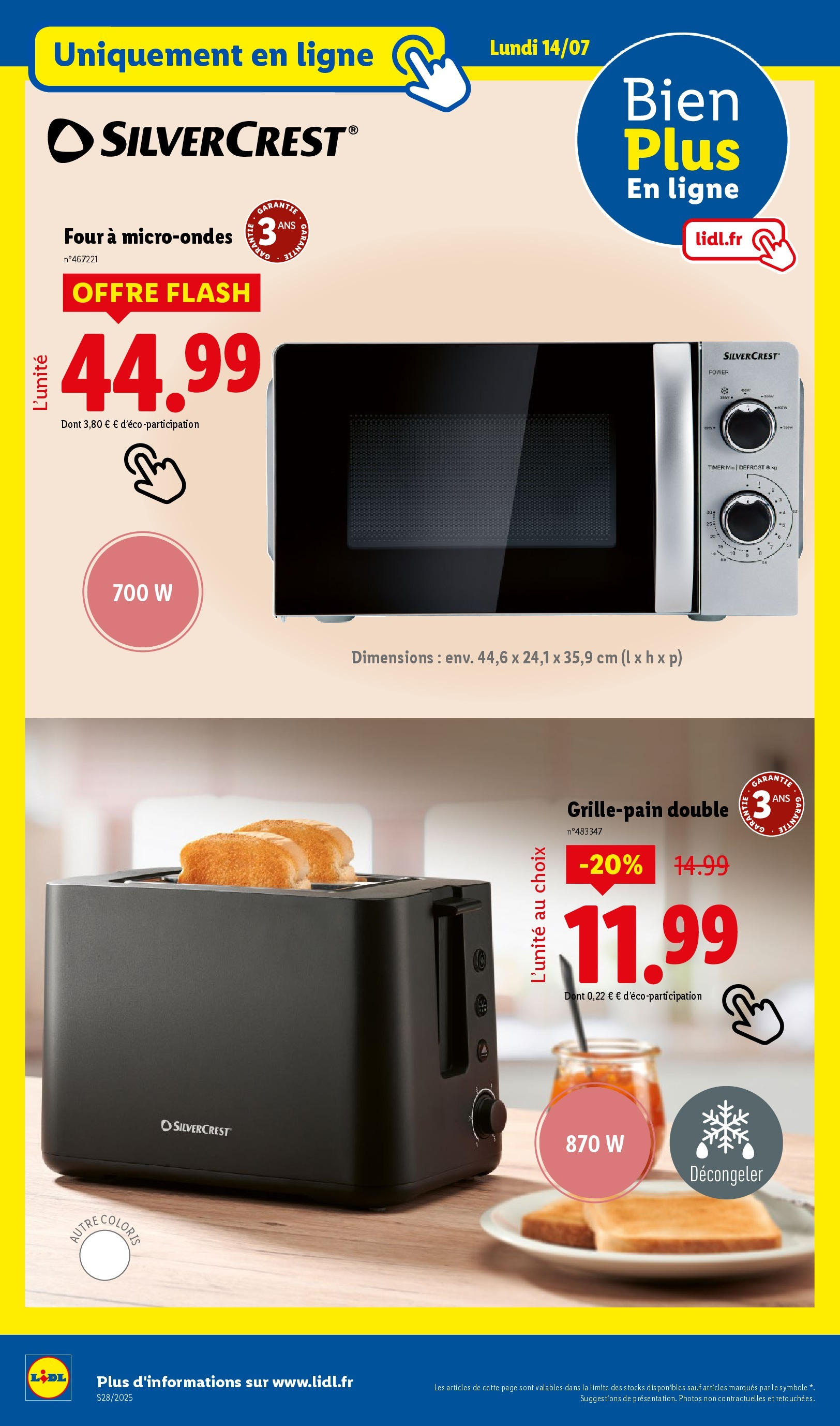 Catalogue LIDL du 09/07/2025 | Promo prospectus en ligne | Page: 70 | Produits: Four, Grille-pain, Toaster Catalogue LIDL du 09/07/2025 | Promo prospectus en ligne | Page: 70 | Produits: Four, Grille-pain, Toaster