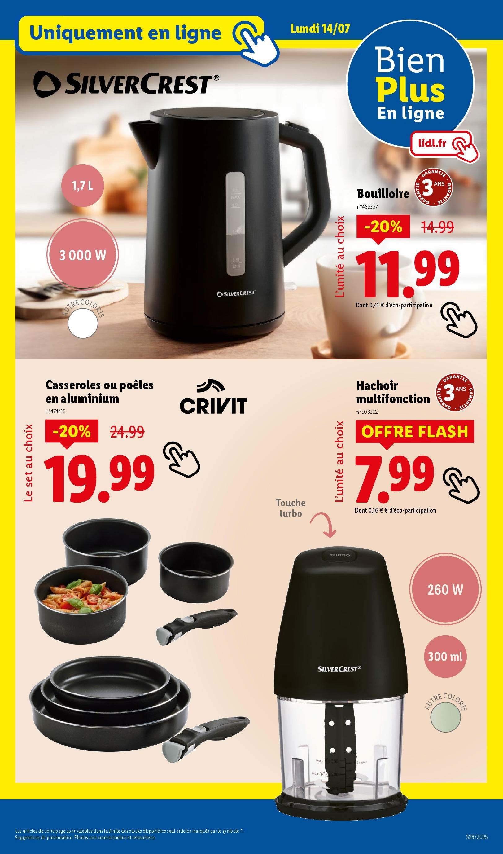 Catalogue LIDL du 09/07/2025 | Promo prospectus en ligne | Page: 71 | Produits: Bouilloire, Casseroles Catalogue LIDL du 09/07/2025 | Promo prospectus en ligne | Page: 71 | Produits: Bouilloire, Casseroles