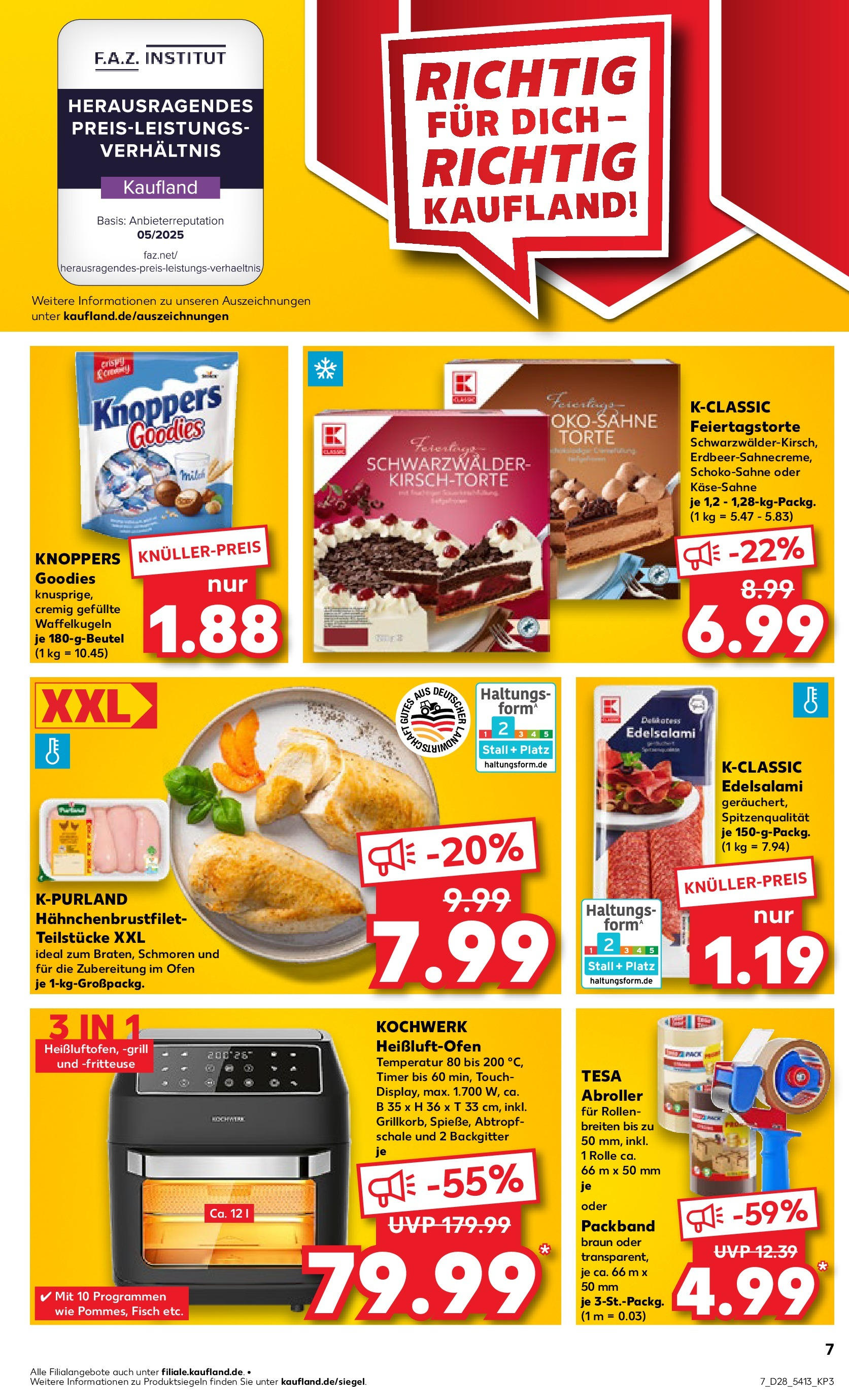 Prospekt Kaufland ab 10.07.2025 » Angebote Online zum Blättern | Seite: 7 | Produkte: Fisch, Knoppers, Salami, Fritteuse