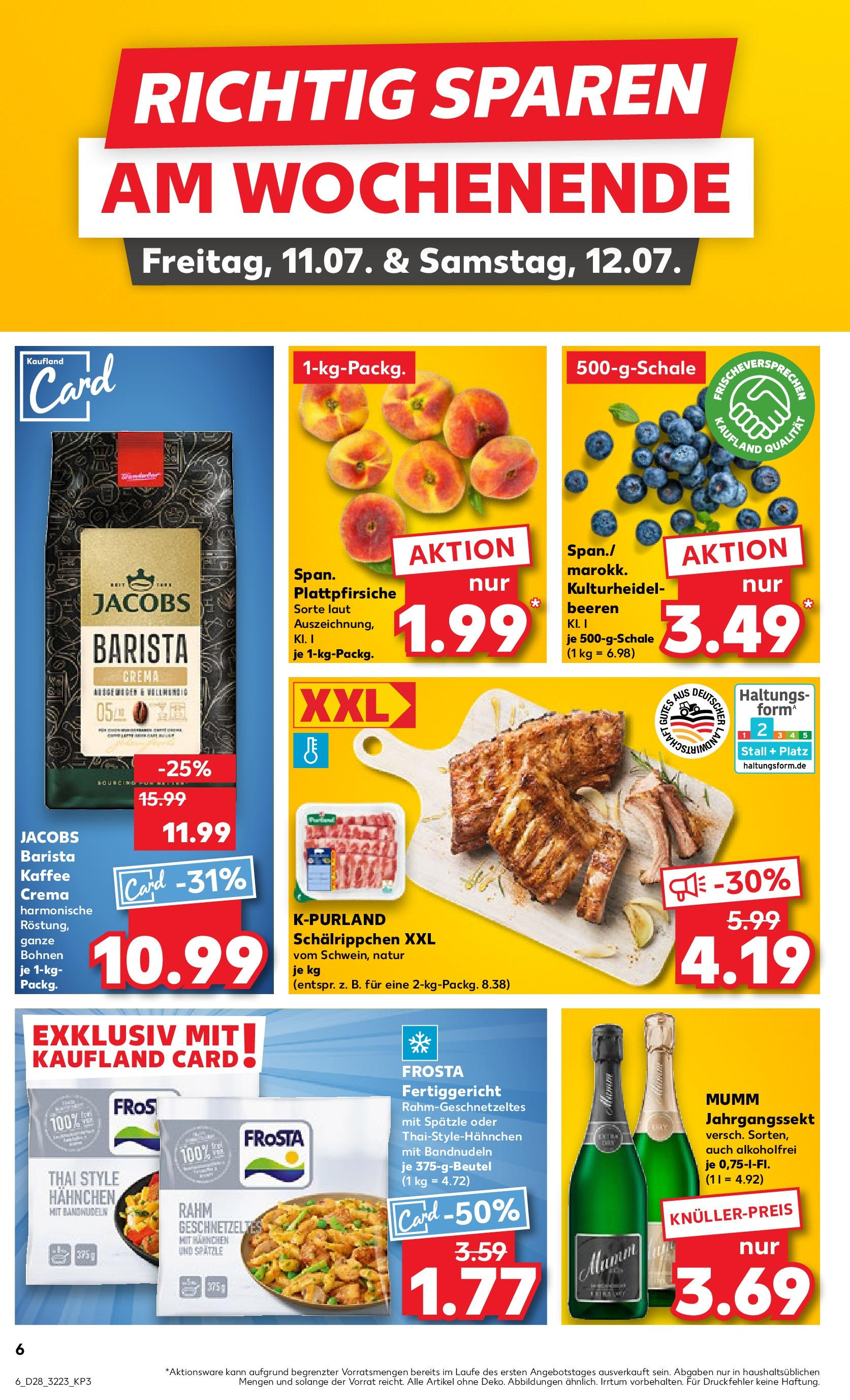 Prospekt Kaufland ab 09.07.2025 » Angebote Online zum Blättern | Seite: 6 | Produkte: Hahnchen, Kaffee, Frosta