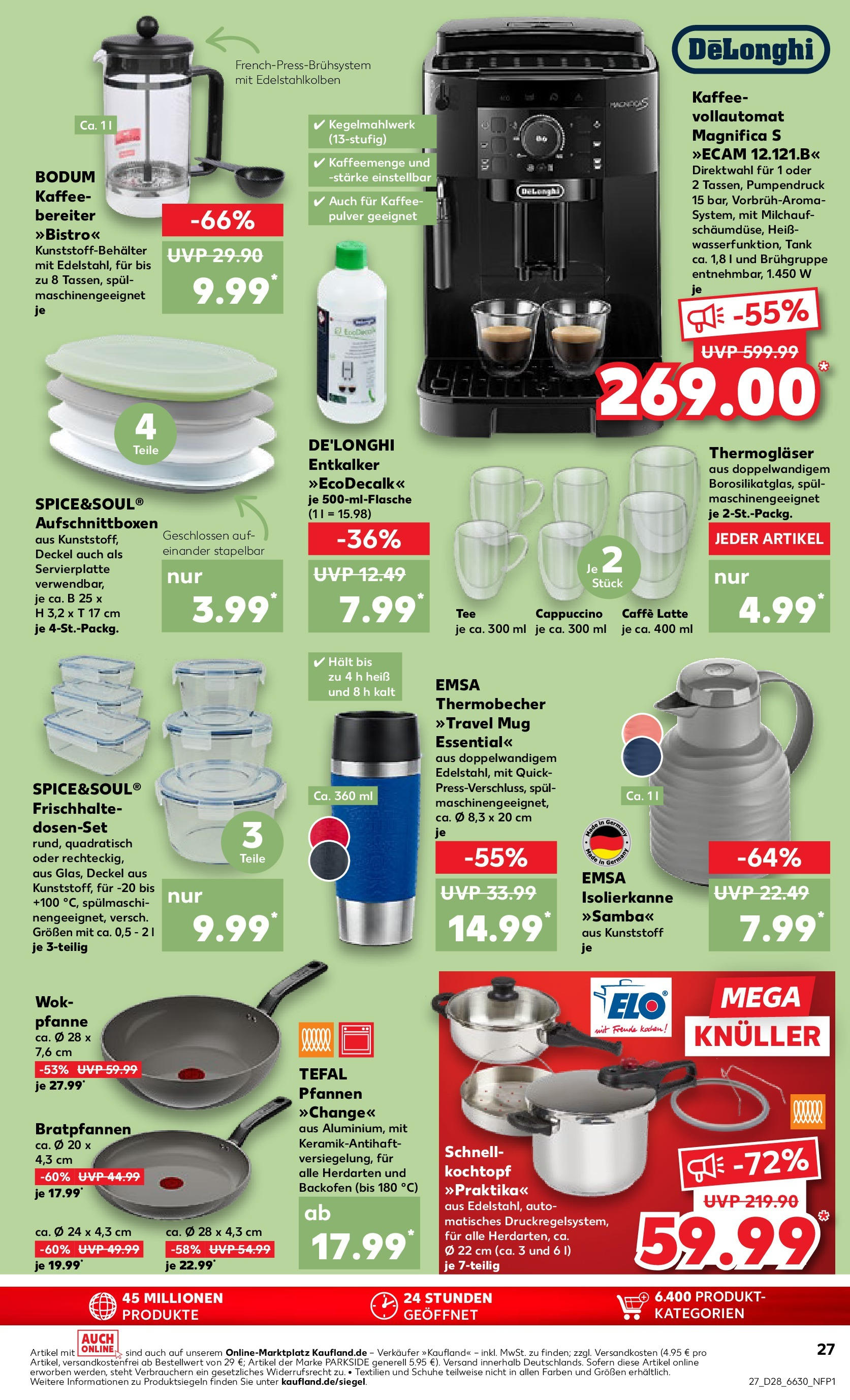 Prospekt Kaufland ab 09.07.2025 » Angebote Online zum Blättern | Seite: 27 | Produkte: Kaffee, Backofen, Wok