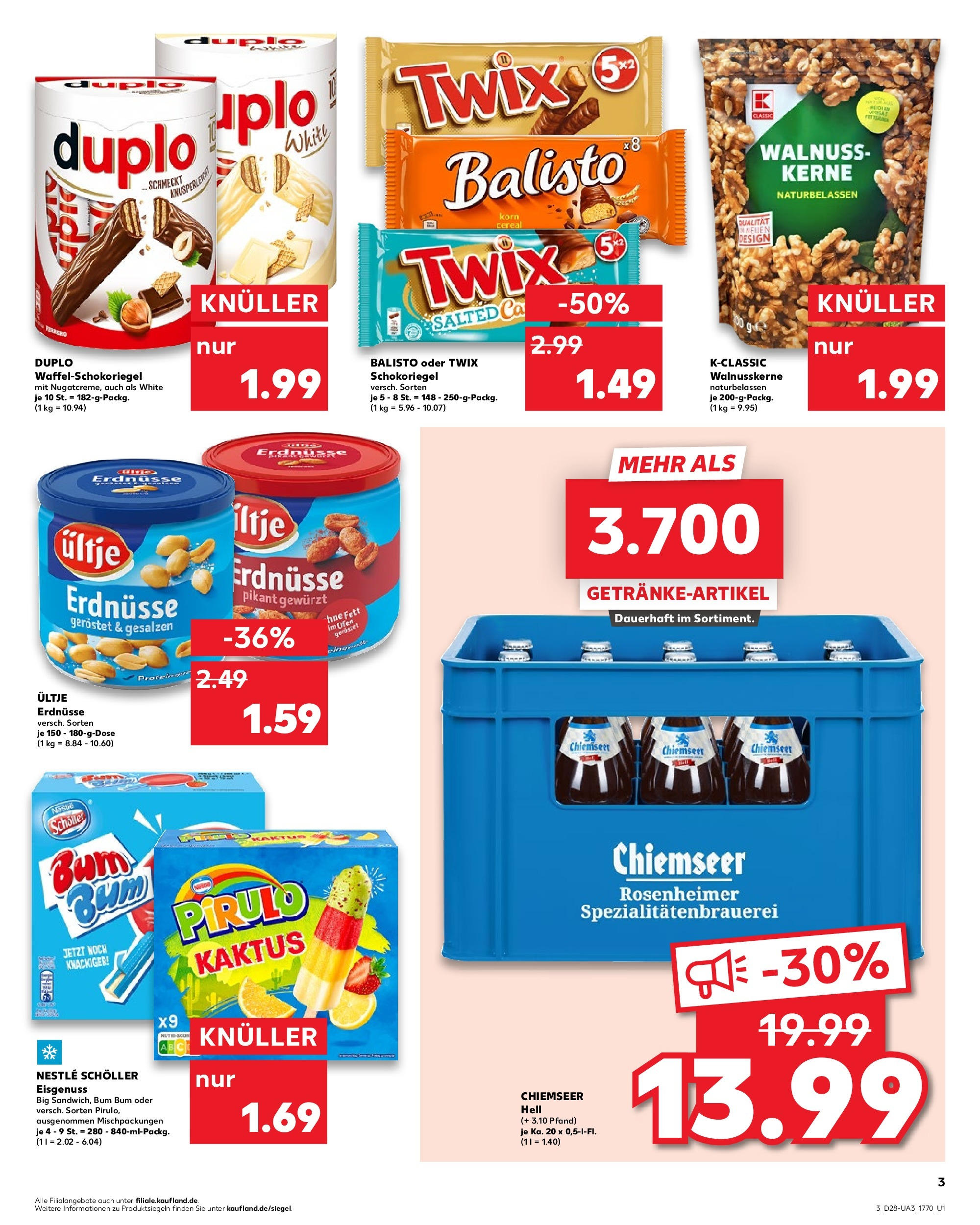 Prospekt Kaufland ab 09.07.2025 » Angebote und Werbung Online | Seite: 3 | Produkte: Ofen, Ultje erdnusse, Erdnüsse, Twix Prospekt Kaufland ab 09.07.2025 » Angebote Online zum Blättern | Seite: 3 | Produkte: Ofen, Ultje erdnusse, Erdnüsse, Twix