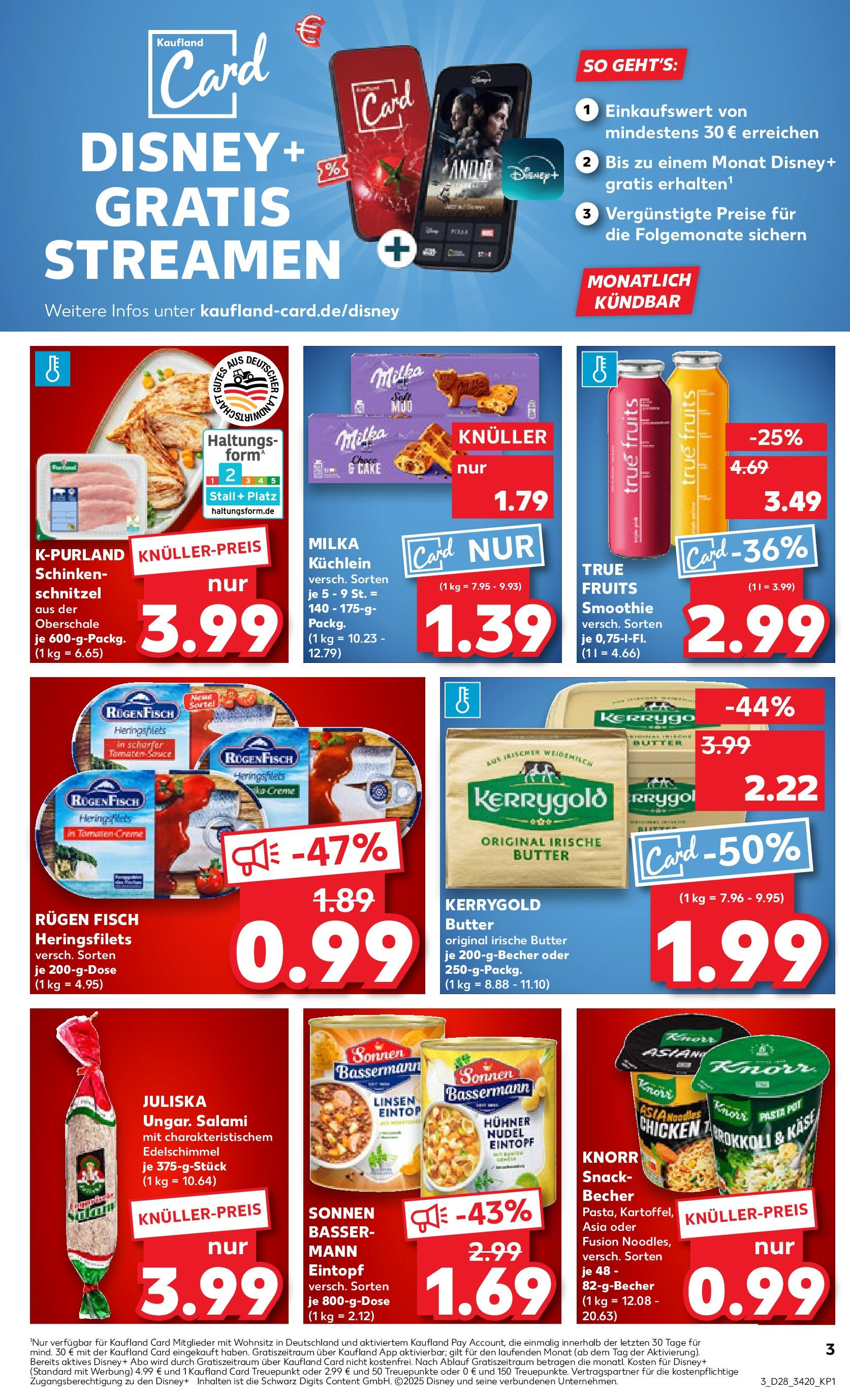 Prospekt Kaufland ab 09.07.2025 » Angebote Online zum Blättern | Seite: 3 | Produkte: Butter, Knorr, Pasta, Kerrygold butter