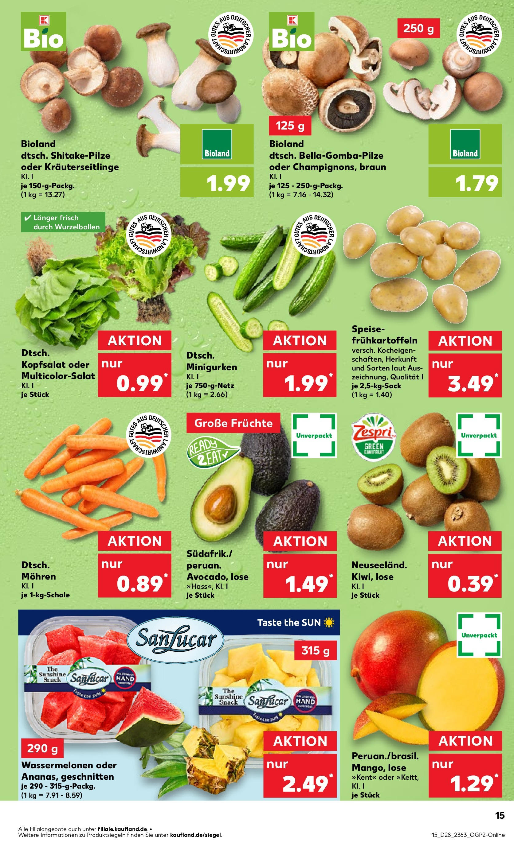 Prospekt Kaufland ab 09.07.2025 » Angebote und Werbung Online | Seite: 23 | Produkte: Mohren, Avocado, Mango, Kiwi Prospekt Kaufland ab 09.07.2025 » Angebote Online zum Blättern | Seite: 23 | Produkte: Mohren, Avocado, Mango, Kiwi