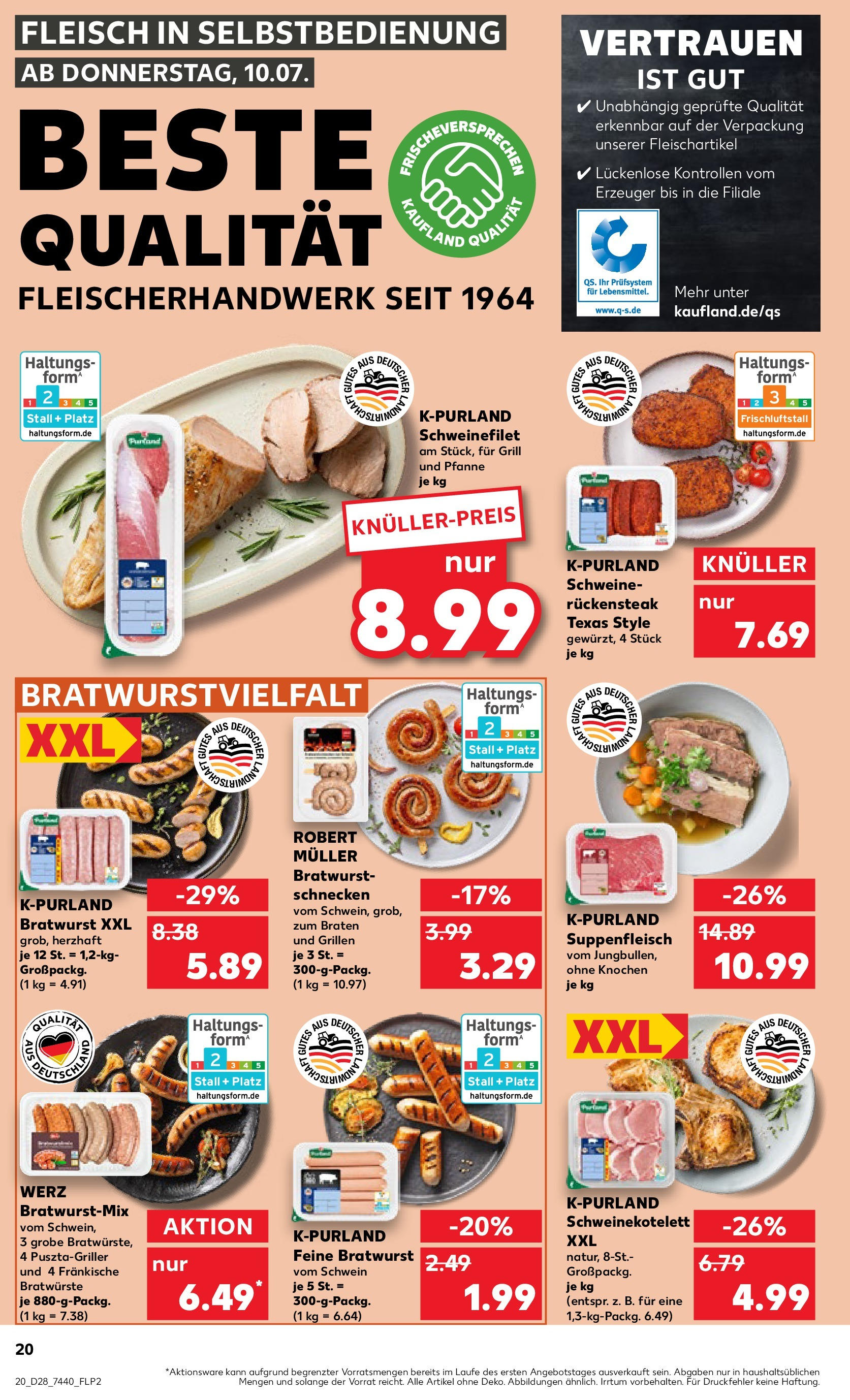 Prospekt Kaufland ab 09.07.2025 » Angebote Online zum Blättern | Seite: 20 | Produkte: Grill, Bratwurst, Suppenfleisch, Fleisch