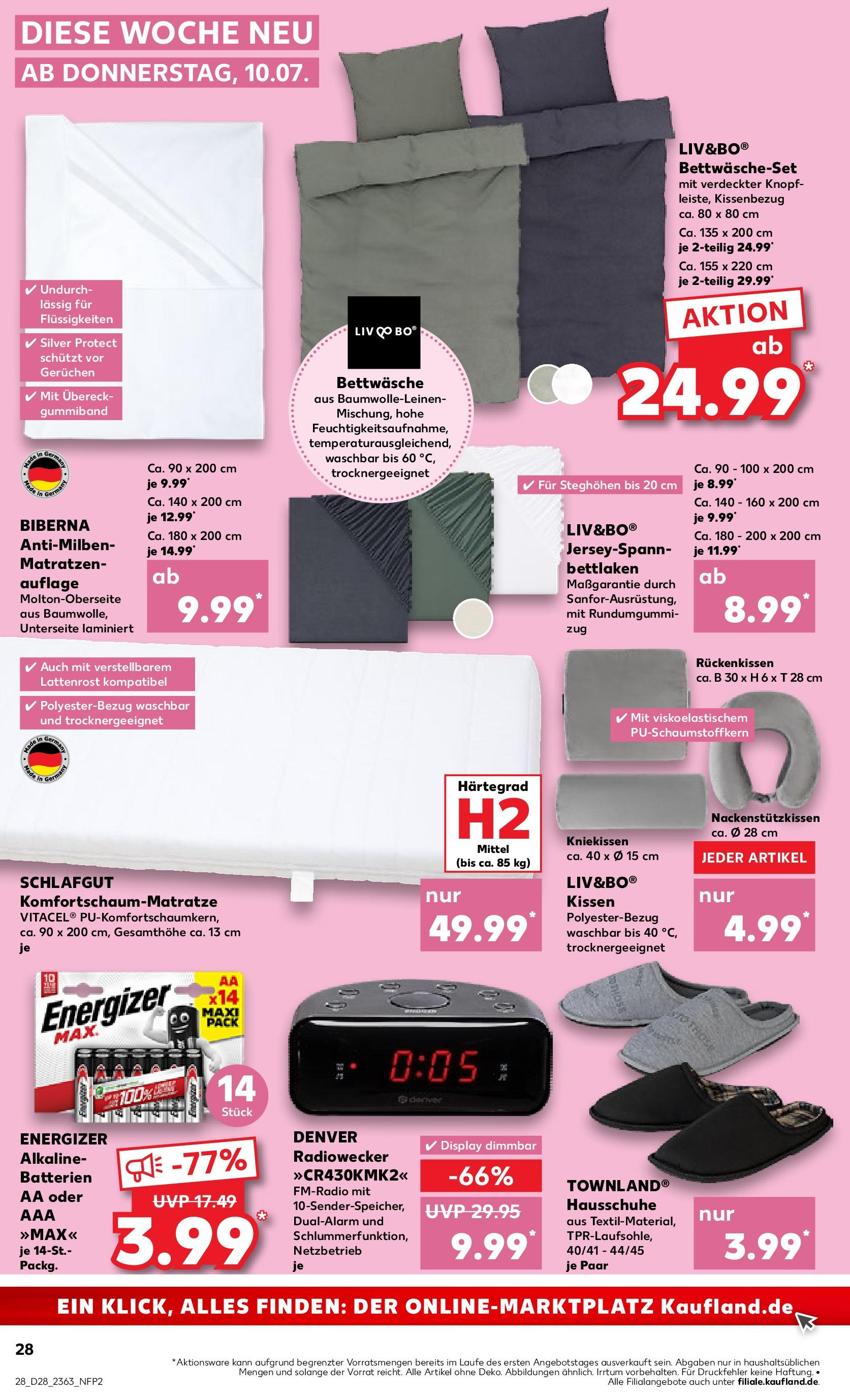 Prospekt Kaufland ab 09.07.2025 » Angebote und Werbung Online | Seite: 36 | Produkte: Batterien, Lattenrost, Radiowecker, Radio Prospekt Kaufland ab 09.07.2025 » Angebote Online zum Blättern | Seite: 36 | Produkte: Batterien, Lattenrost, Radiowecker, Radio