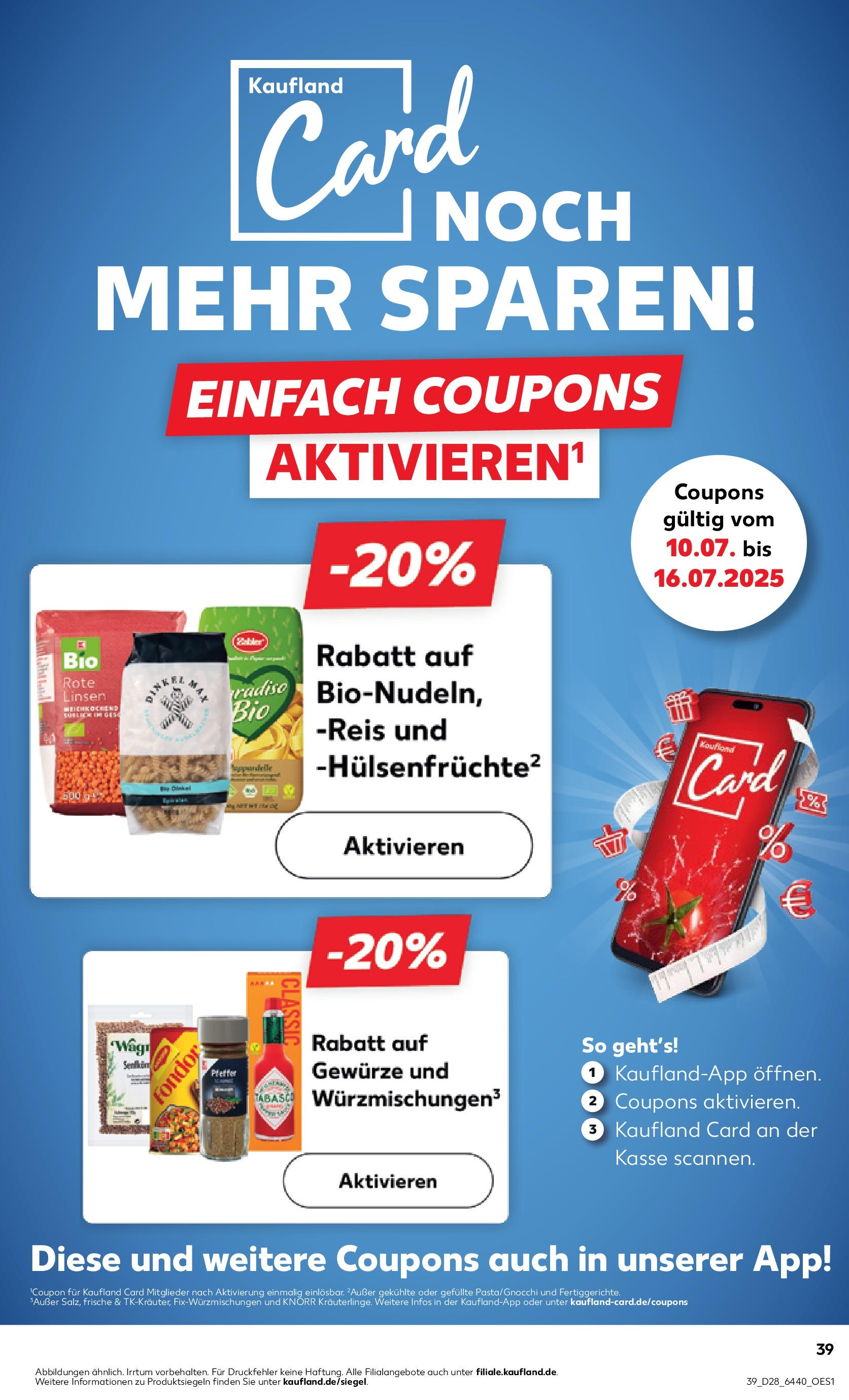 Prospekt Kaufland ab 09.07.2025 » Angebote Online zum Blättern | Seite: 39 | Produkte: Knorr, Pfeffer, Fertiggerichte, Reis