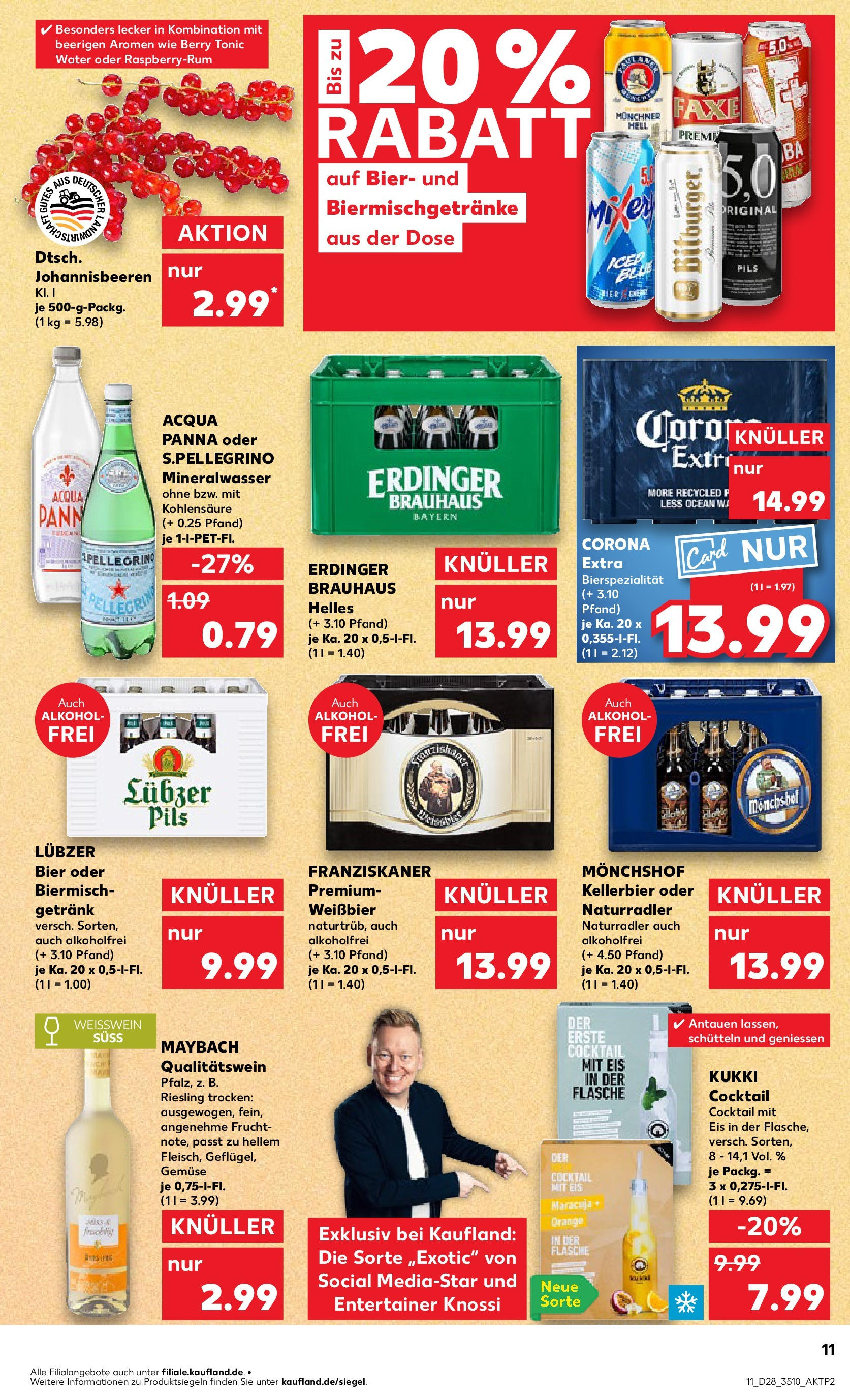 Prospekt Kaufland ab 09.07.2025 » Angebote Online zum Blättern | Seite: 11 | Produkte: Franziskaner, Bier, Weißbier, Pils
