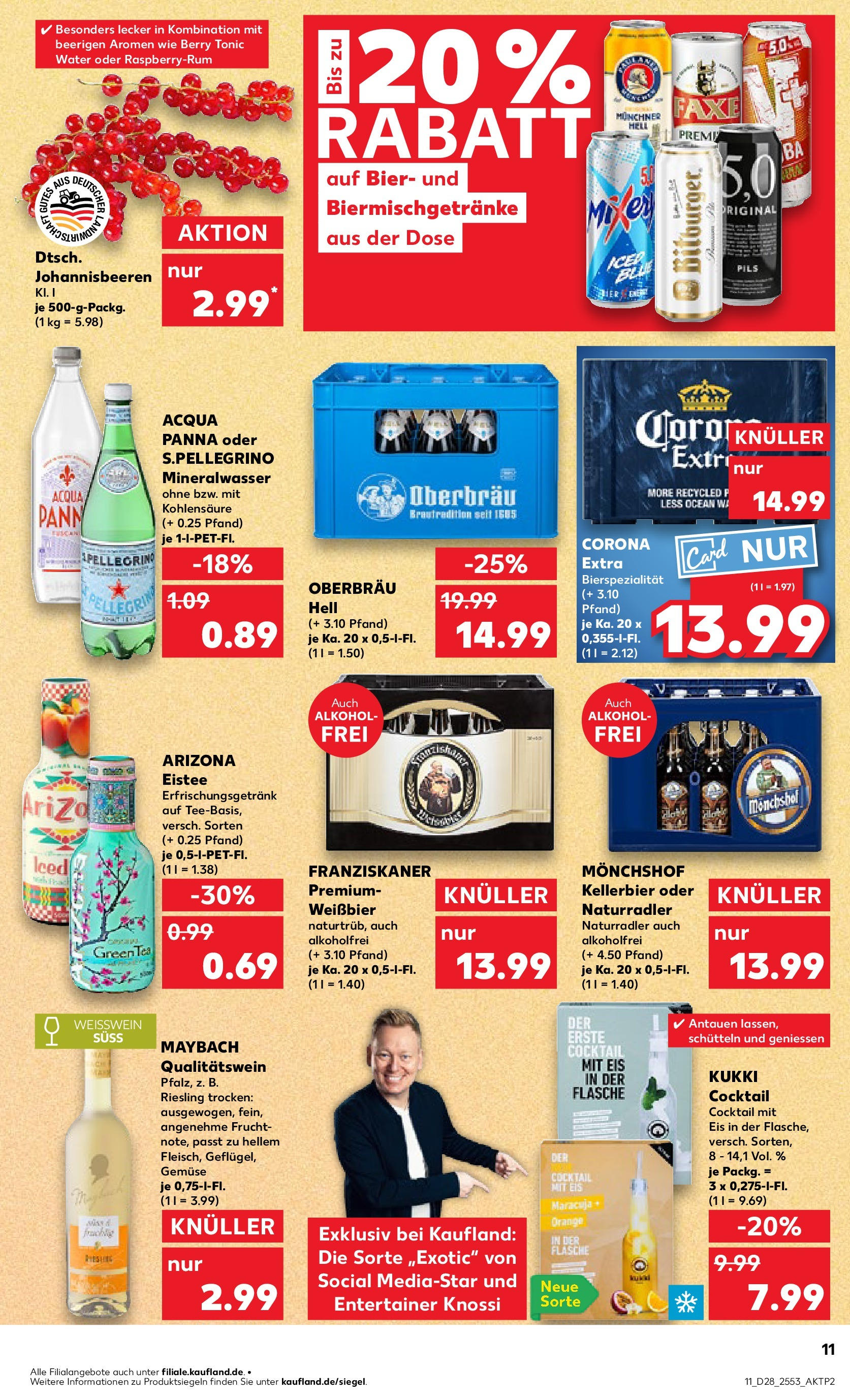 Prospekt Kaufland ab 09.07.2025 » Angebote Online zum Blättern | Seite: 11 | Produkte: Franziskaner, Weißwein, Weißbier, Pils