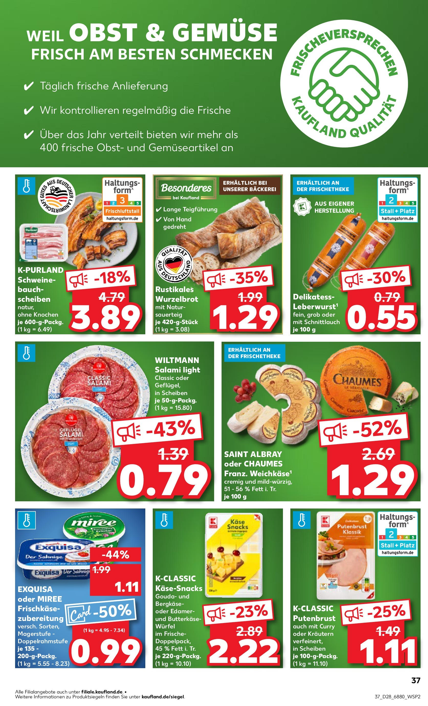 Prospekt Kaufland ab 09.07.2025 » Angebote Online zum Blättern | Seite: 37 | Produkte: Käse, Obst, Salami, Frischkase