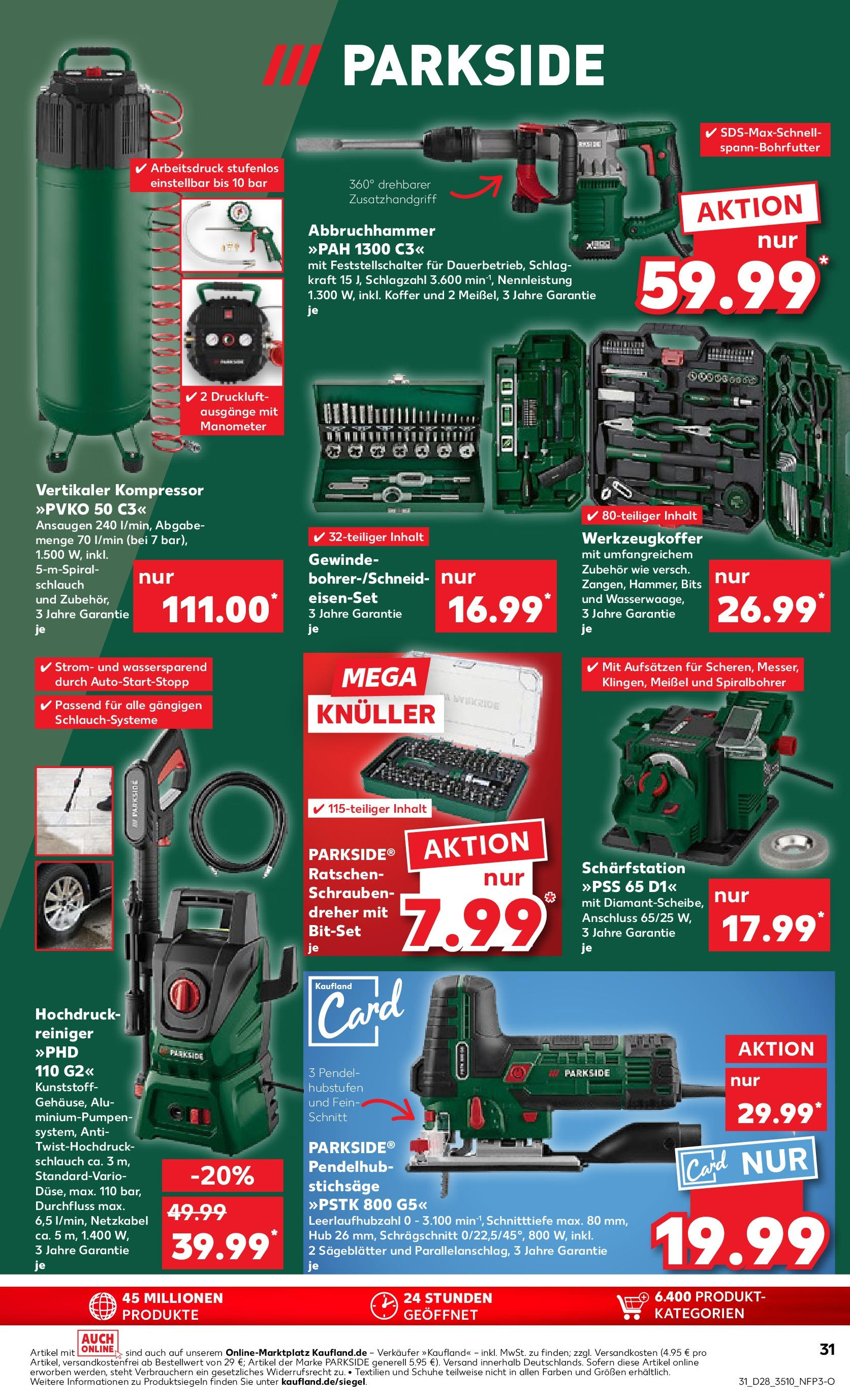 Prospekt Kaufland ab 09.07.2025 » Angebote Online zum Blättern | Seite: 31 | Produkte: Manometer, Box, Hochdruckreiniger, Koffer