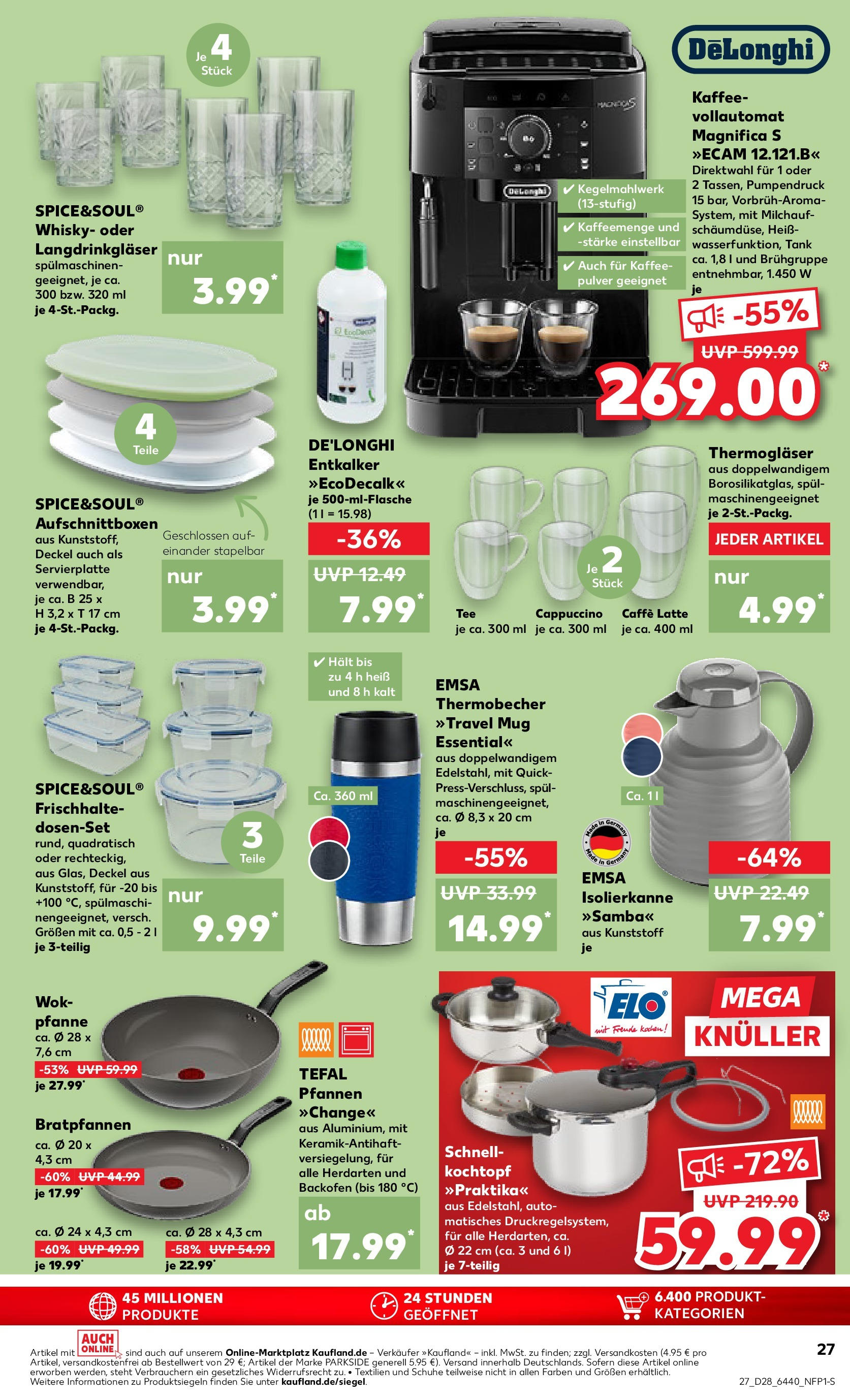 Prospekt Kaufland ab 09.07.2025 » Angebote Online zum Blättern | Seite: 27 | Produkte: Whisky, Kaffee, Tee, Wok