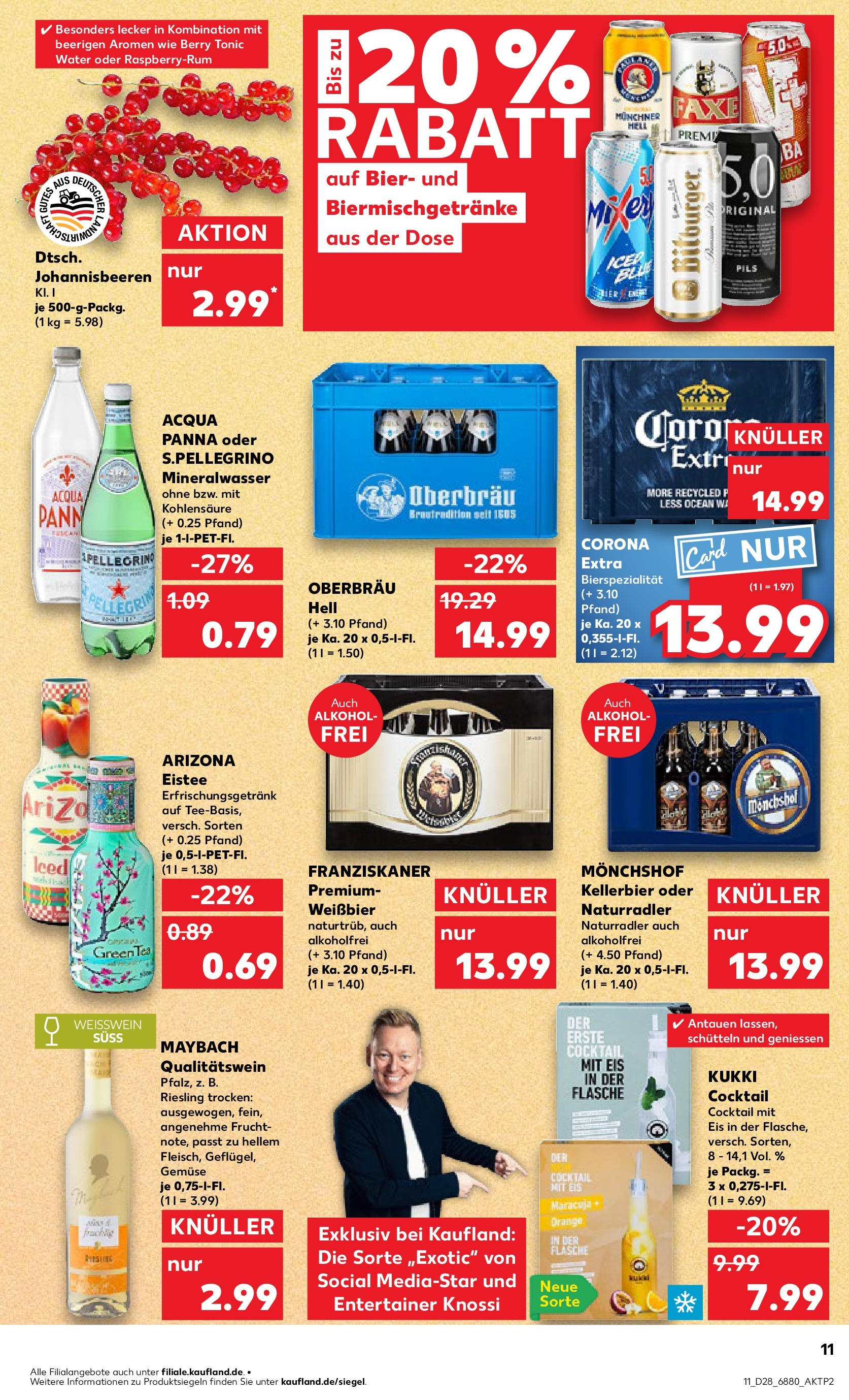 Prospekt Kaufland ab 09.07.2025 » Angebote Online zum Blättern | Seite: 11 | Produkte: Mixer, Pils, Mineralwasser, Gemüse