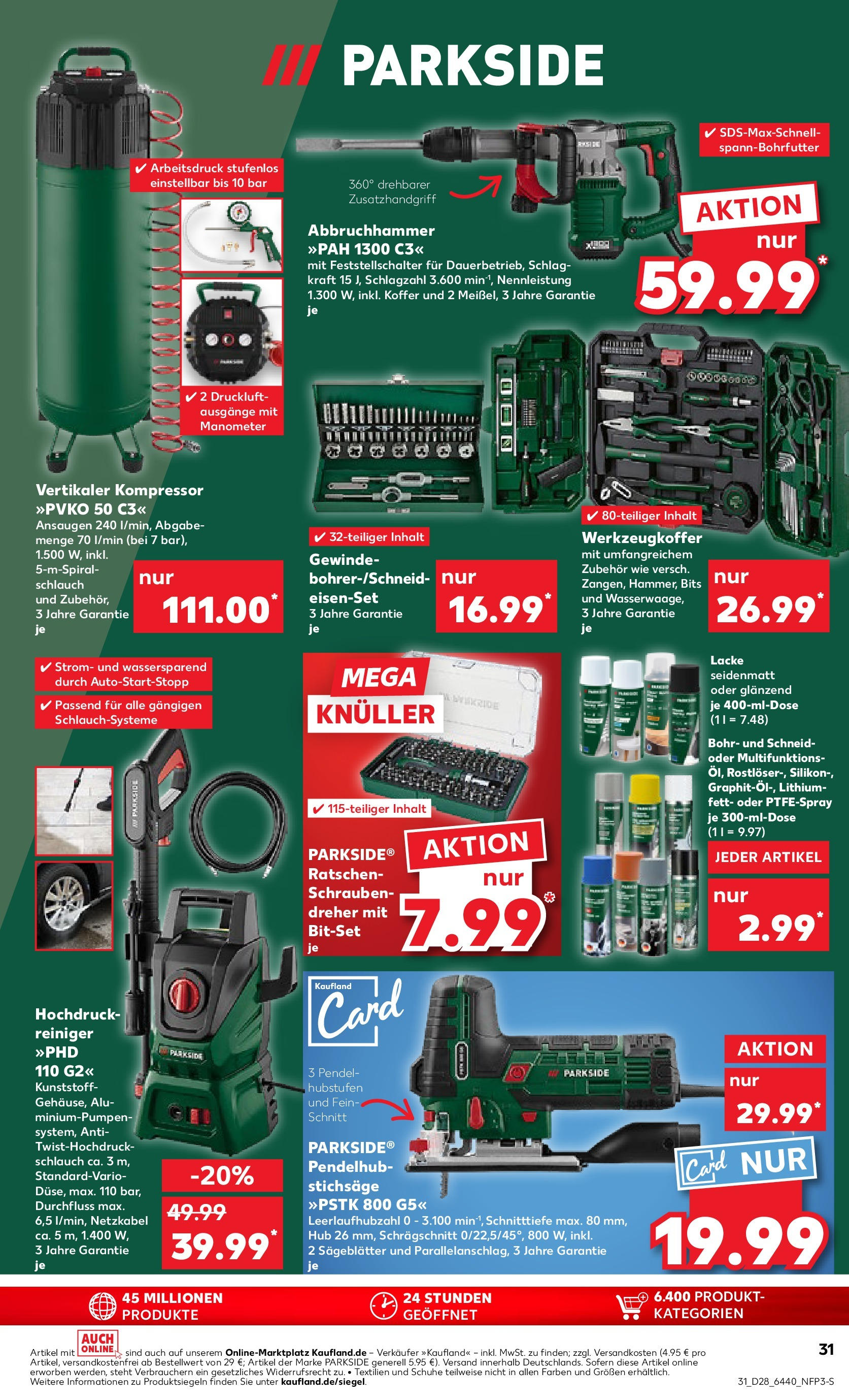 Prospekt Kaufland ab 09.07.2025 » Angebote Online zum Blättern | Seite: 31 | Produkte: Manometer, Box, Hochdruckreiniger, Koffer