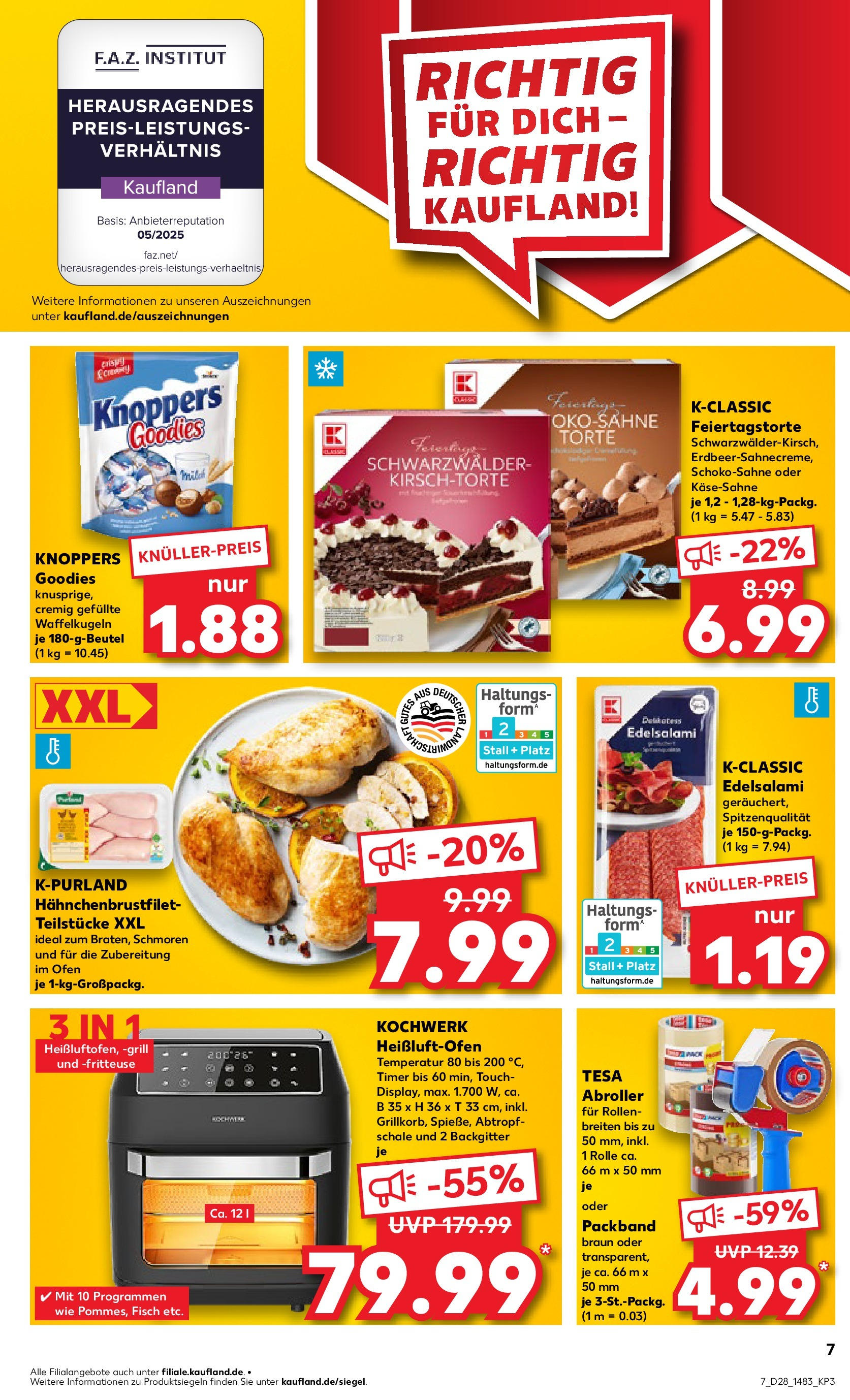 Prospekt Kaufland ab 09.07.2025 » Angebote Online zum Blättern | Seite: 7 | Produkte: Ofen, Fisch, Knoppers, Fritteuse