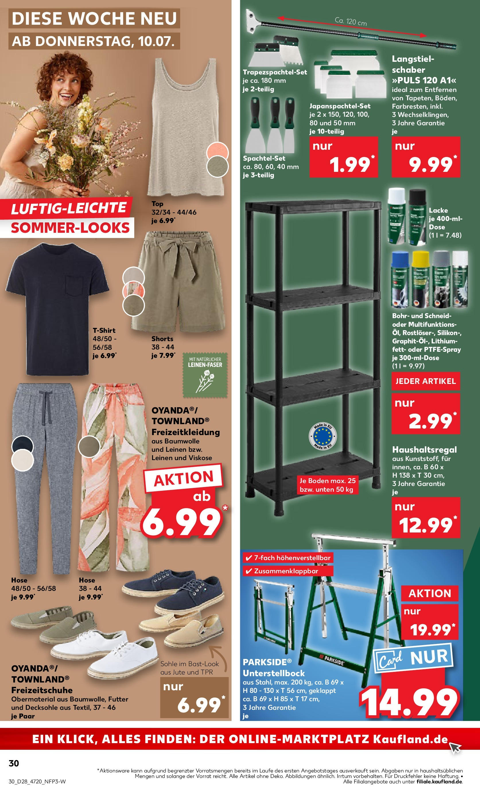 Prospekt Kaufland ab 09.07.2025 » Angebote Online zum Blättern | Seite: 30 | Produkte: Top, T-Shirt, Hose