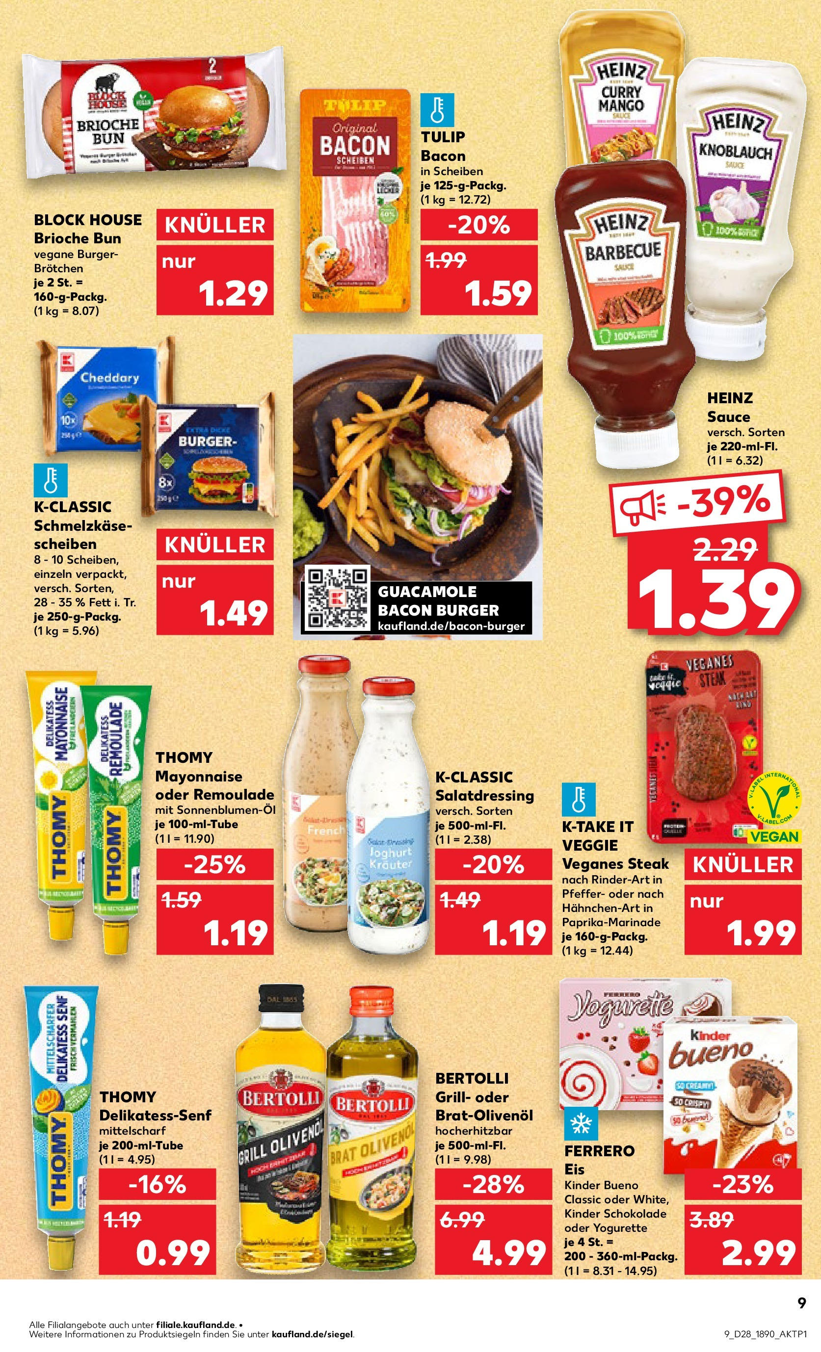 Prospekt Kaufland ab 09.07.2025 » Angebote Online zum Blättern | Seite: 9 | Produkte: Grill, Schokolade, Burger, Eis