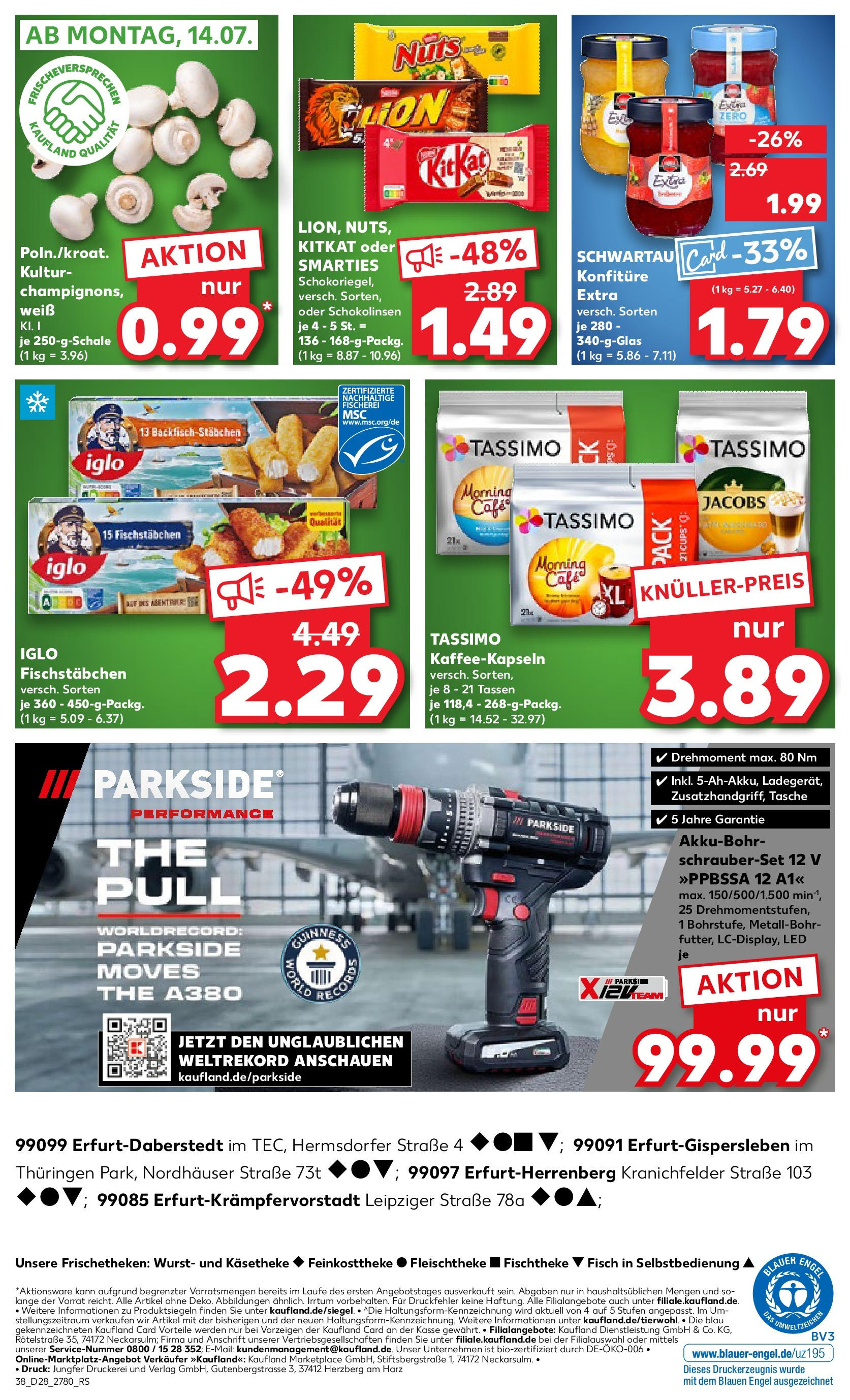 Prospekt Kaufland ab 13.07.2025 » Angebote Online zum Blättern | Seite: 5 | Produkte: Tasche, Fischstabchen, Wurst, Tassimo