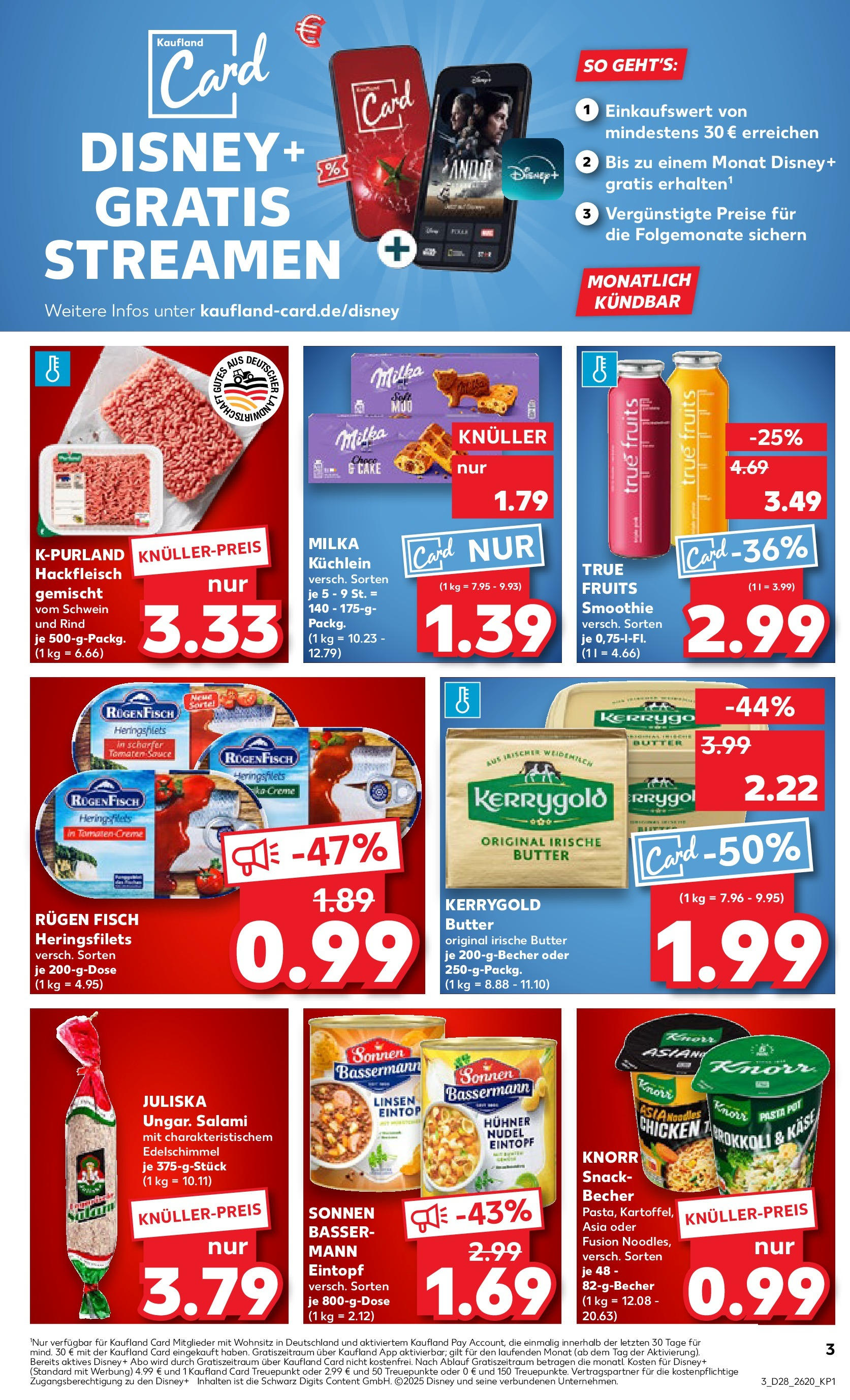 Prospekt Kaufland ab 09.07.2025 » Angebote Online zum Blättern | Seite: 3 | Produkte: Tomaten, Milka, Brokkoli, Kerrygold butter