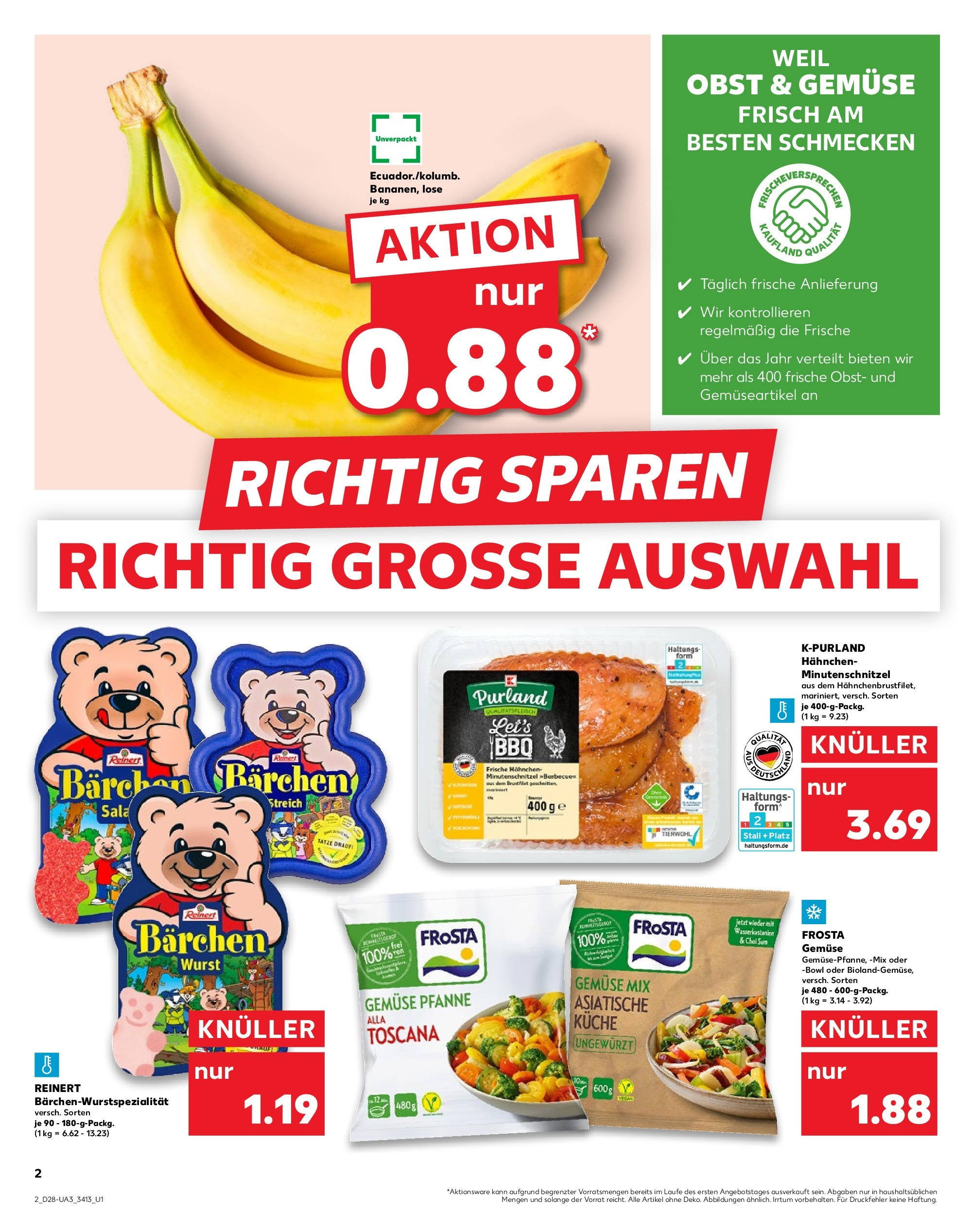 Prospekt Kaufland ab 09.07.2025 » Angebote und Werbung Online | Seite: 2 | Produkte: Hahnchen, Schnitzel, Frosta, Gemüse Prospekt Kaufland ab 09.07.2025 » Angebote Online zum Blättern | Seite: 2 | Produkte: Hahnchen, Schnitzel, Frosta, Gemüse