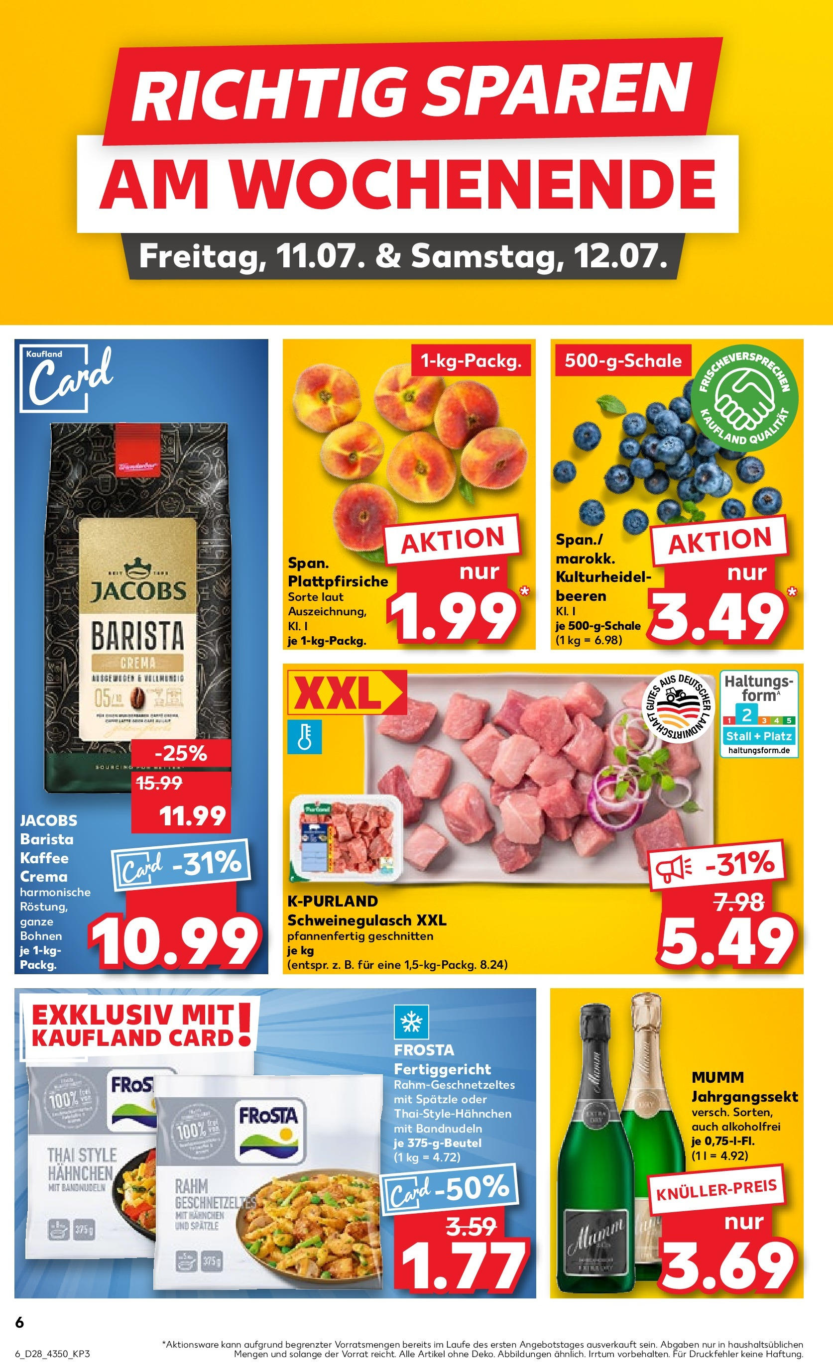 Prospekt Kaufland ab 09.07.2025 » Angebote und Werbung Online | Seite: 14 | Produkte: Schweinegulasch, Hahnchen, Kaffee, Frosta Prospekt Kaufland ab 09.07.2025 » Angebote Online zum Blättern | Seite: 14 | Produkte: Schweinegulasch, Hahnchen, Kaffee, Frosta