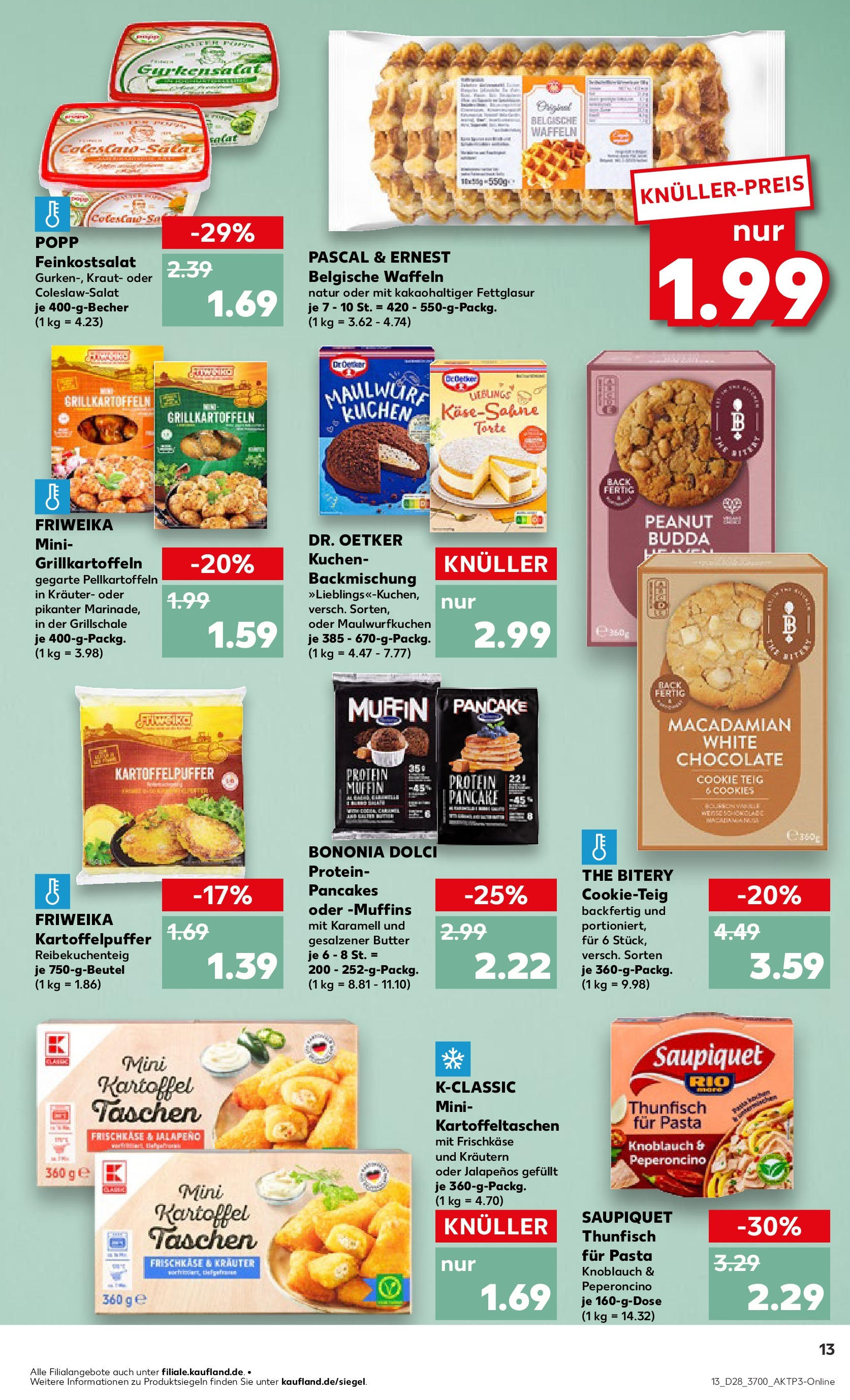 Prospekt Kaufland ab 09.07.2025 » Angebote Online zum Blättern | Seite: 13 | Produkte: Butter, Thunfisch, Waffeln, Kuchen