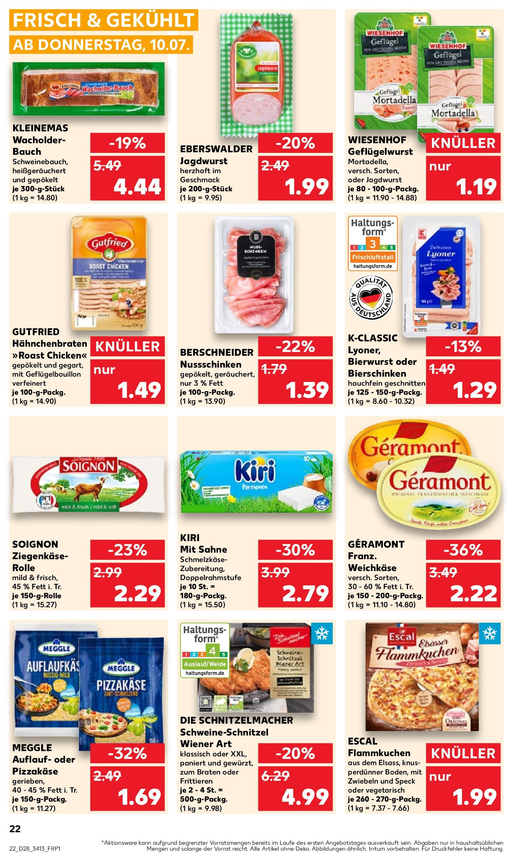 Prospekt Kaufland ab 09.07.2025 » Angebote und Werbung Online | Seite: 30 | Produkte: Geramont, Ziegenkäse, Zwiebeln, Sahne Prospekt Kaufland ab 09.07.2025 » Angebote Online zum Blättern | Seite: 30 | Produkte: Geramont, Ziegenkäse, Zwiebeln, Sahne