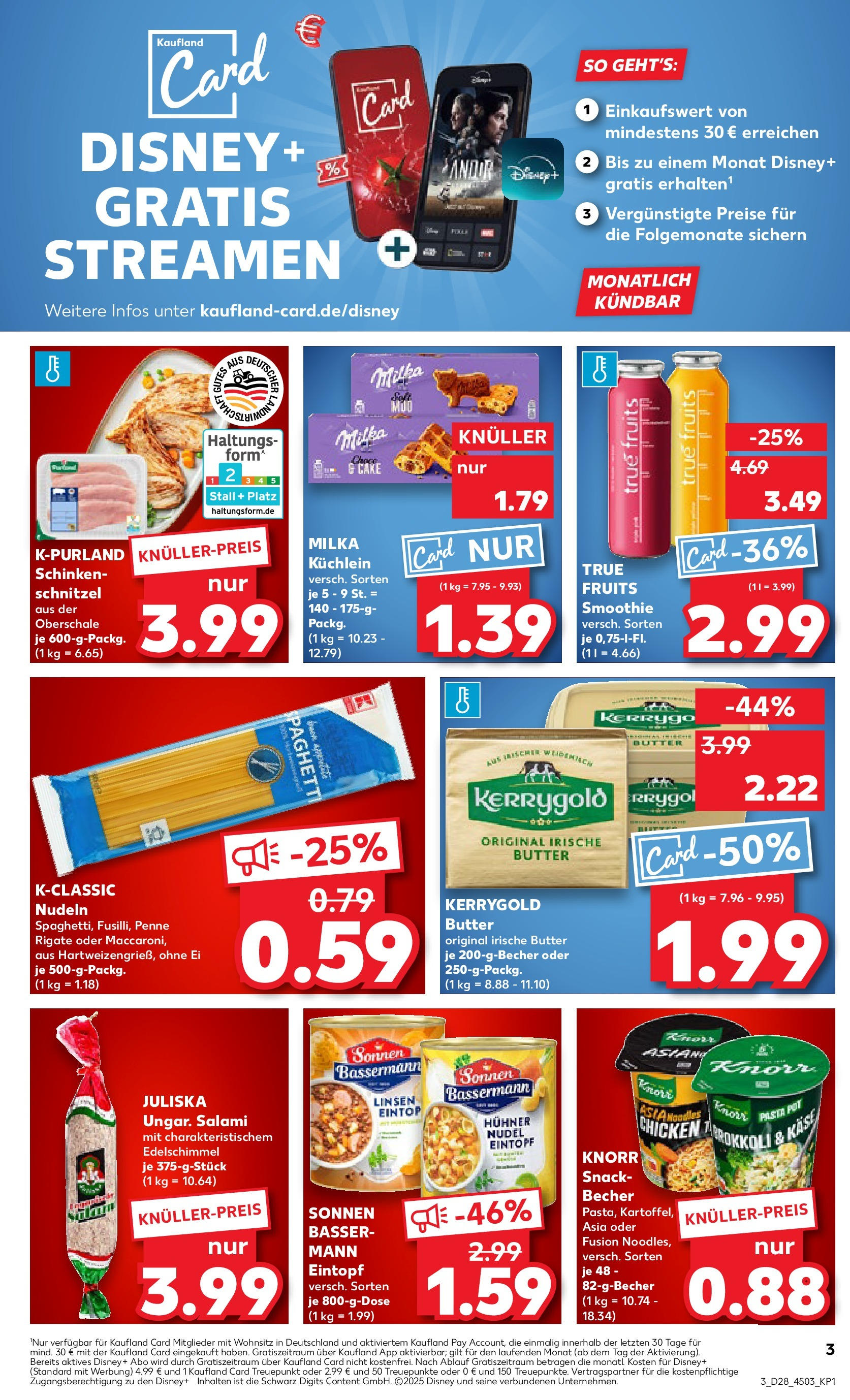 Prospekt Kaufland ab 09.07.2025 » Angebote Online zum Blättern | Seite: 3 | Produkte: Knorr, Salami, Schinken, Nudeln