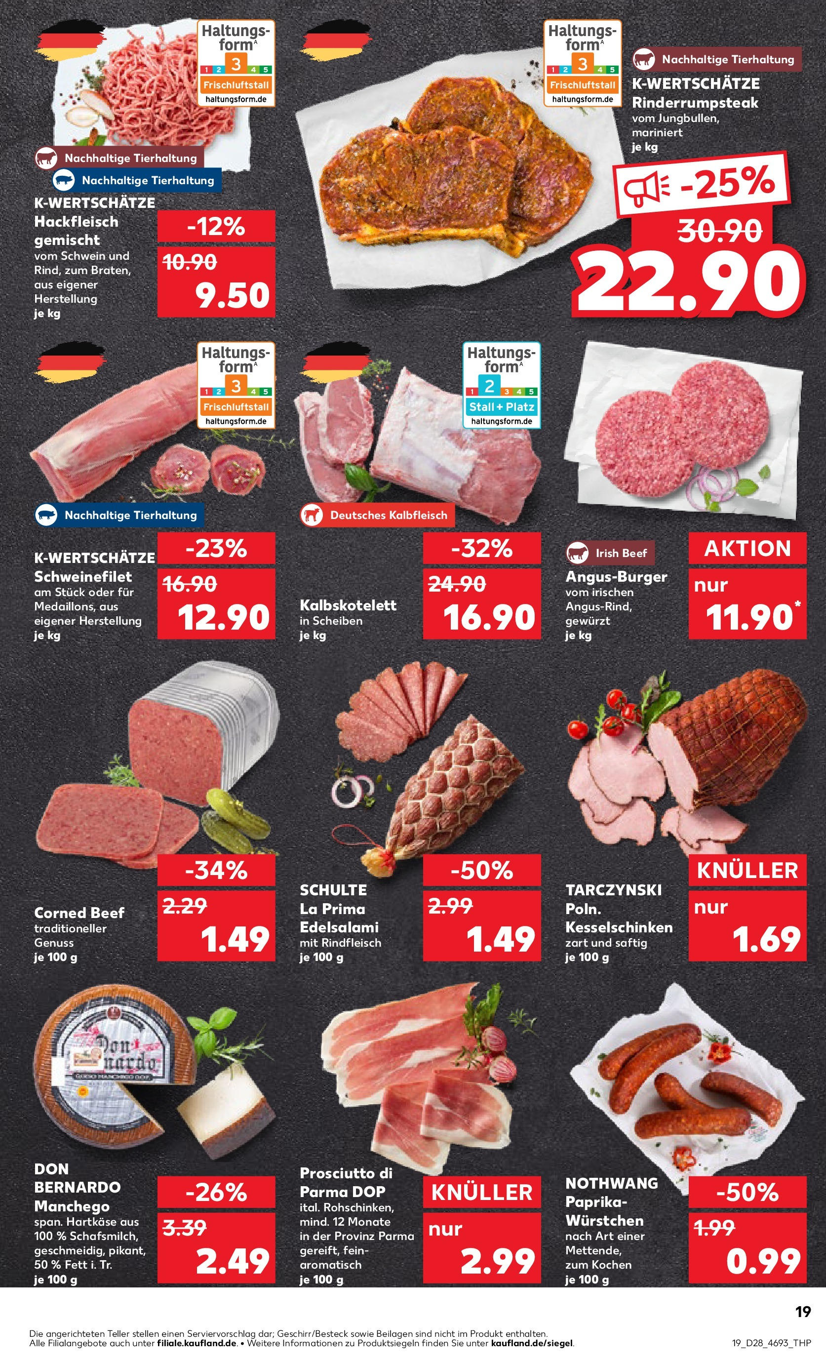 Prospekt Kaufland ab 09.07.2025 » Angebote Online zum Blättern | Seite: 19 | Produkte: Paprika, Rindfleisch, Steak, Hackfleisch